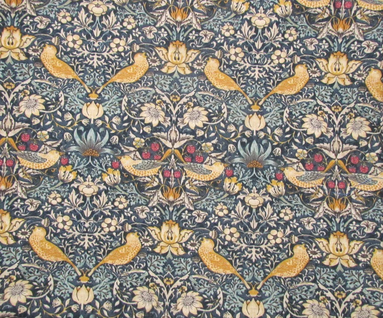 Morris & Co Strawberry Thief in Navy