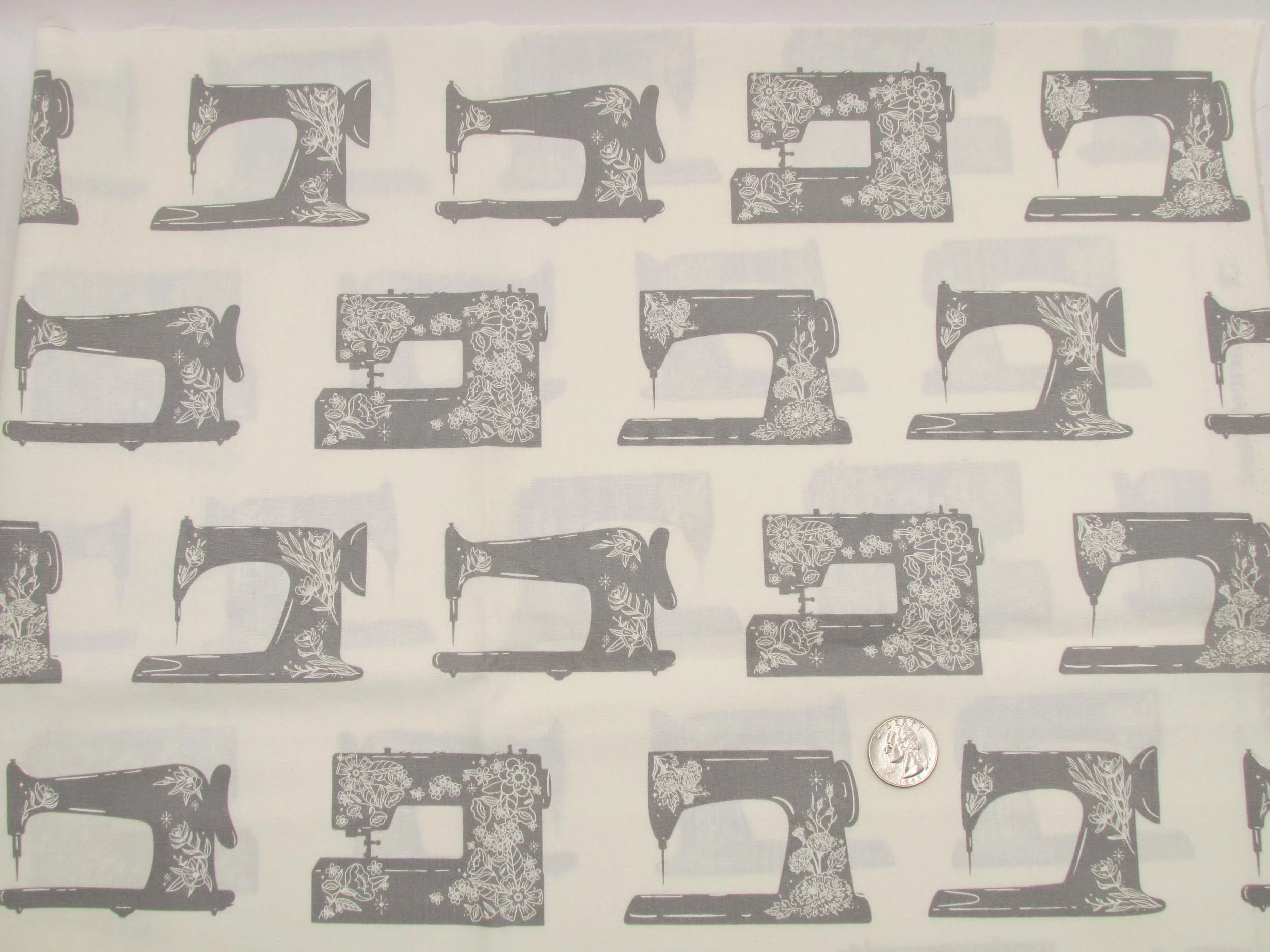 Art Gallery Sew Obsessed Let It Sew in Gray and White
