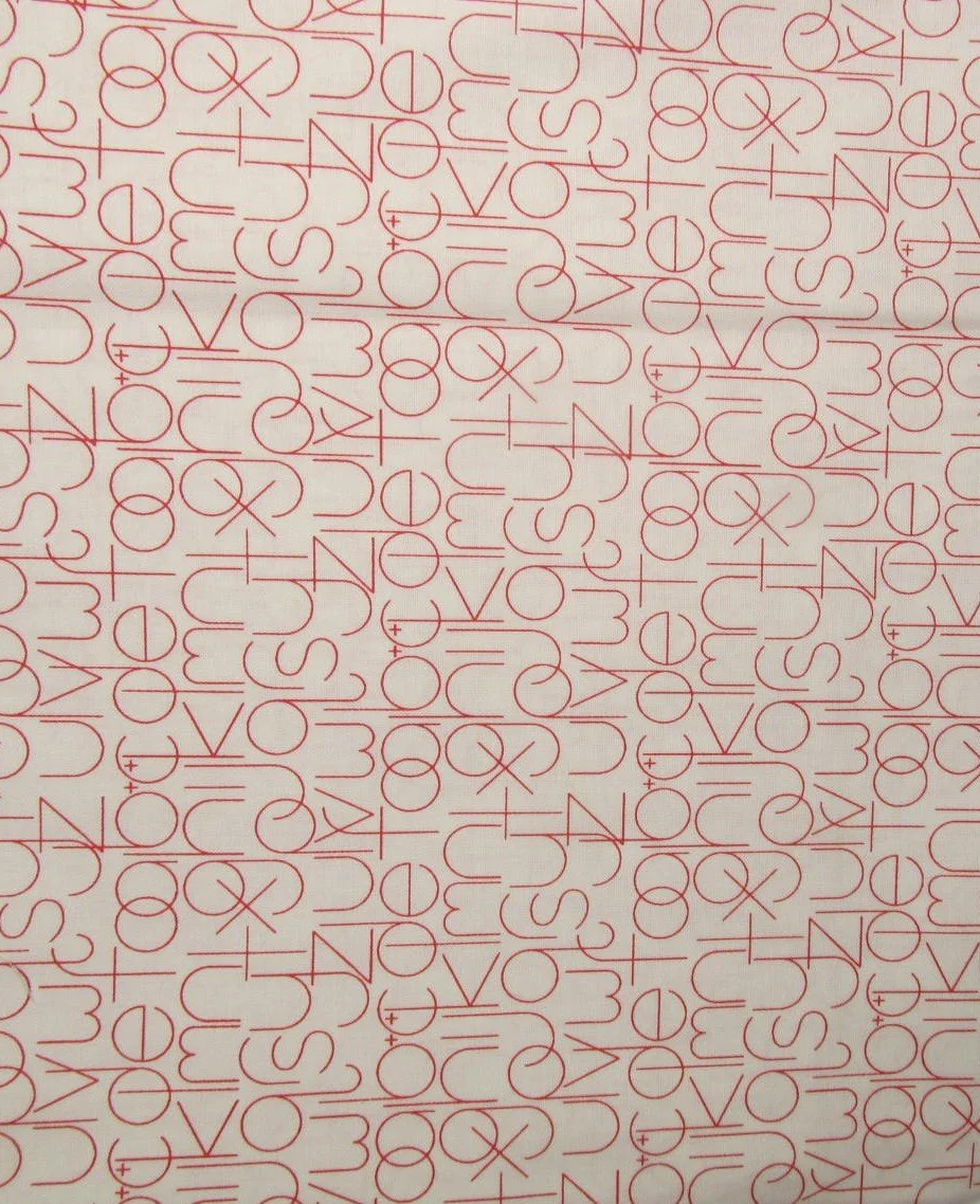 Allison Glass Enough Alphabet in Red and White