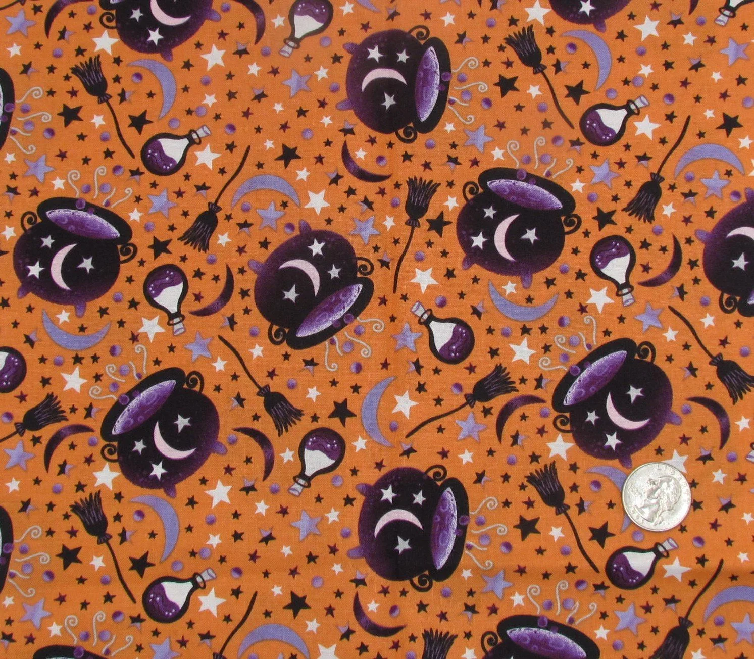 Ghostly Greetings Cauldrons in Orange