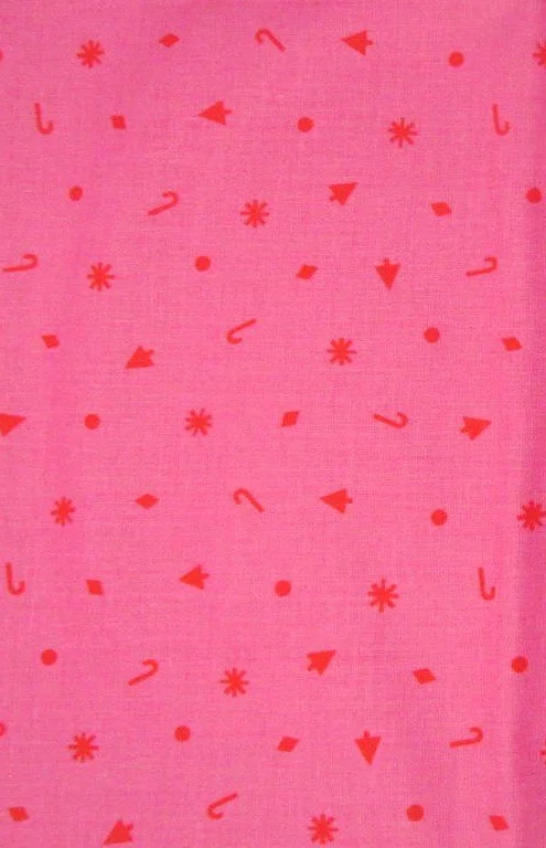 Ruby Star Society Merry Happy, Pink Background with Red Trinkets