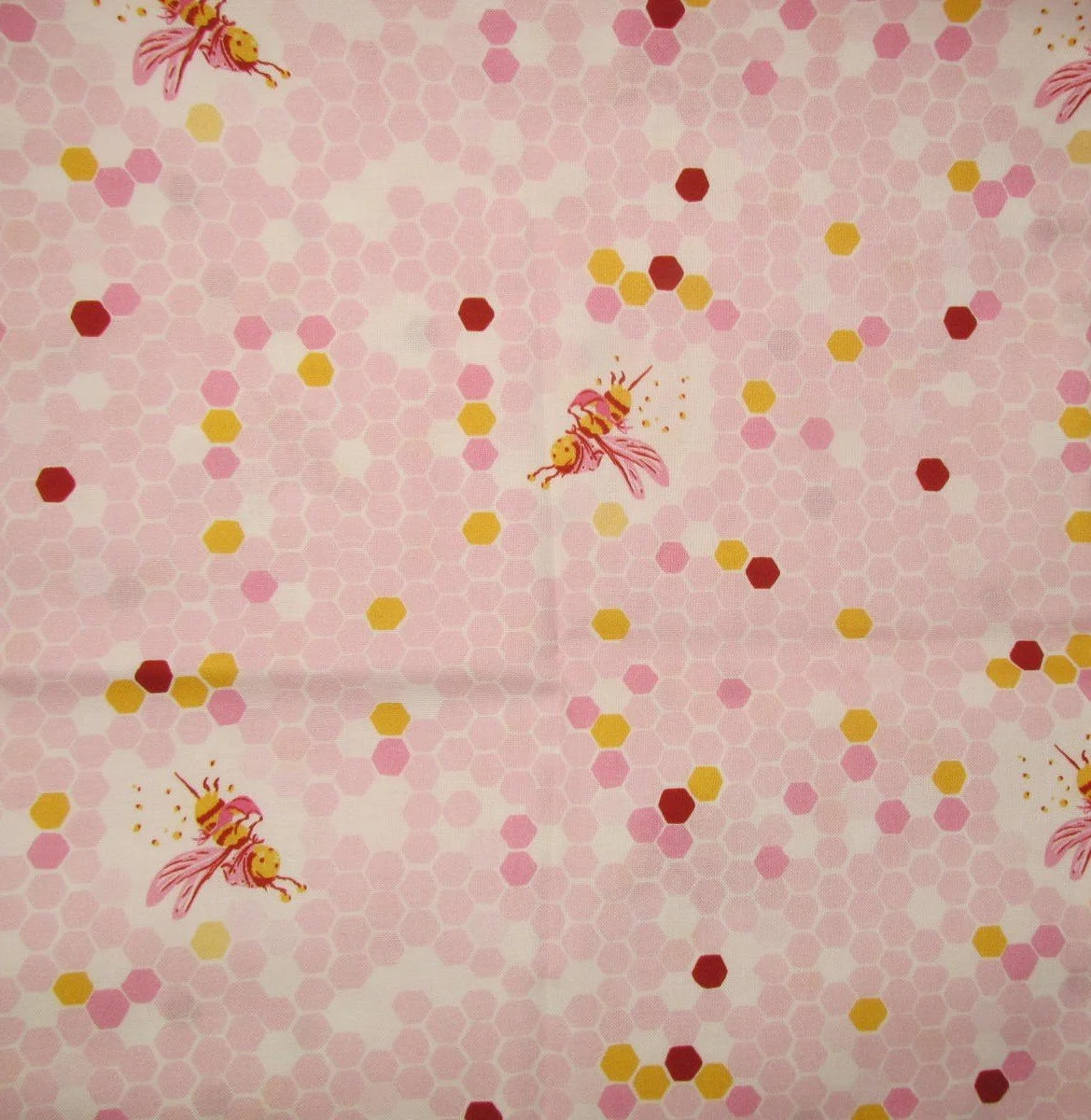 Heather Ross Studio Edit Hex Bee in Pink