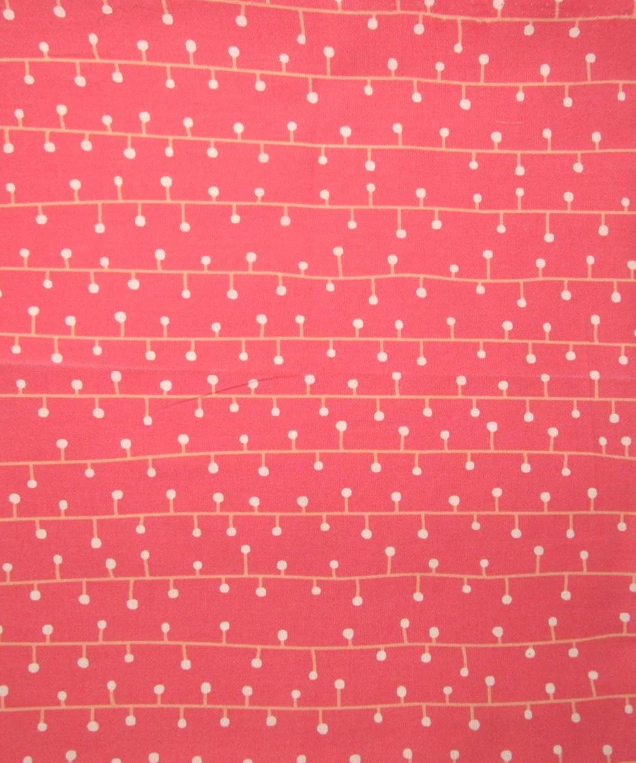 Pink Geometric Lines and Dots