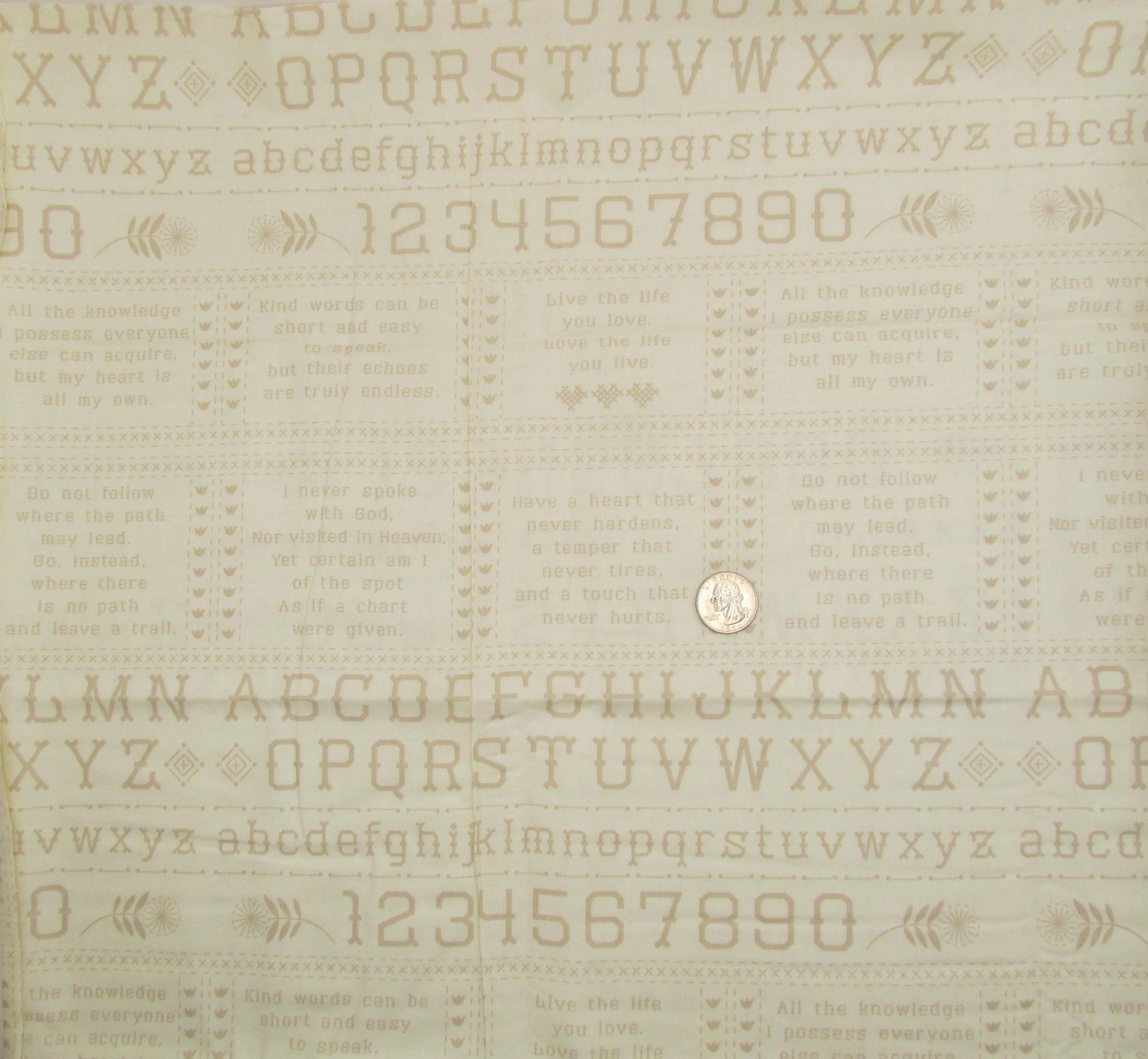 Jane Austen Baby Jane Sampler in Cream