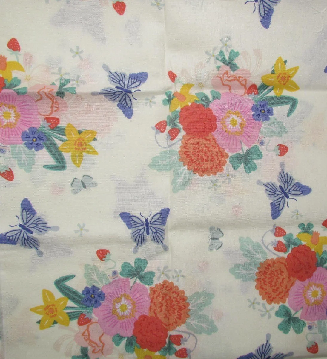Riley Blake Chloe Main Butterflies and Flowers on Cream