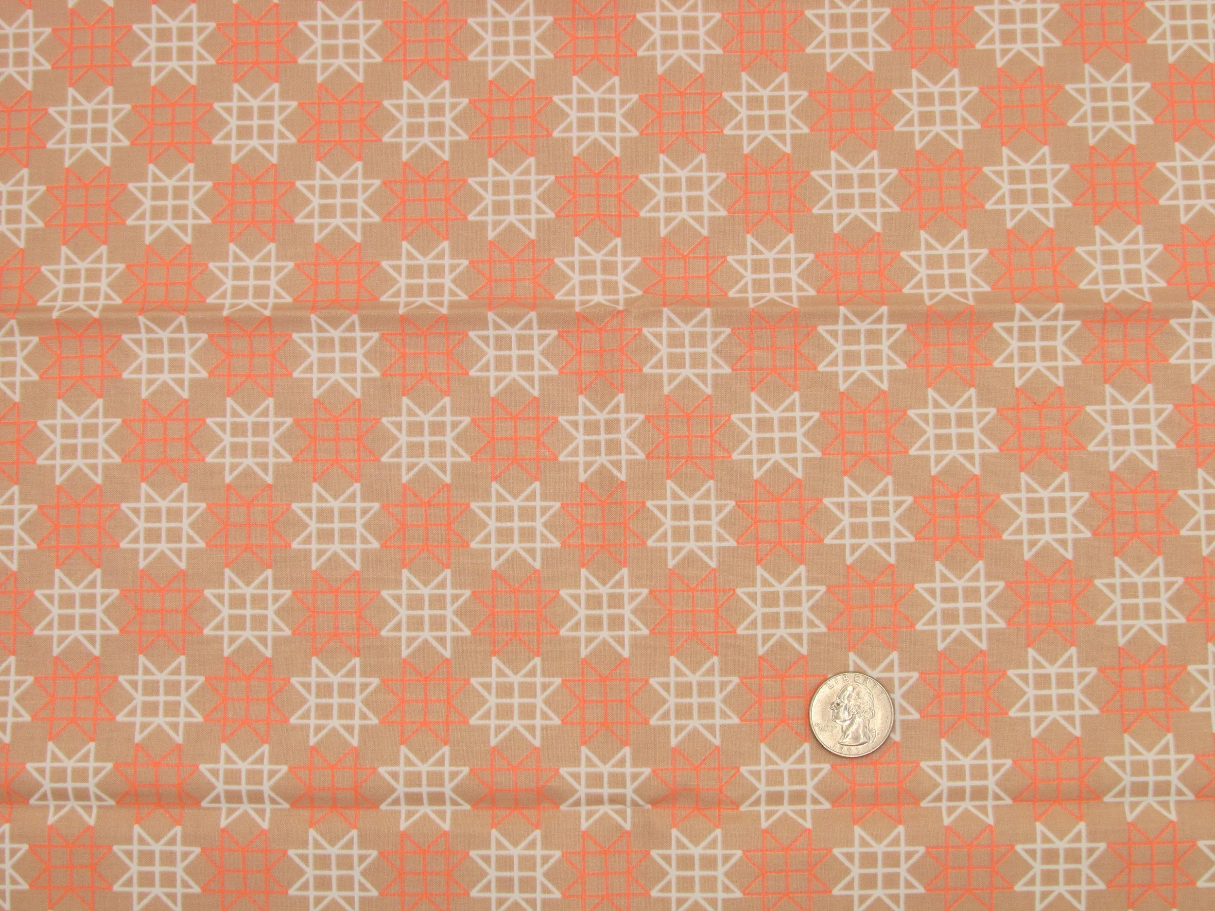 Ruby Star Paper Cuts 2 Neon Pink and White Stars on Pink