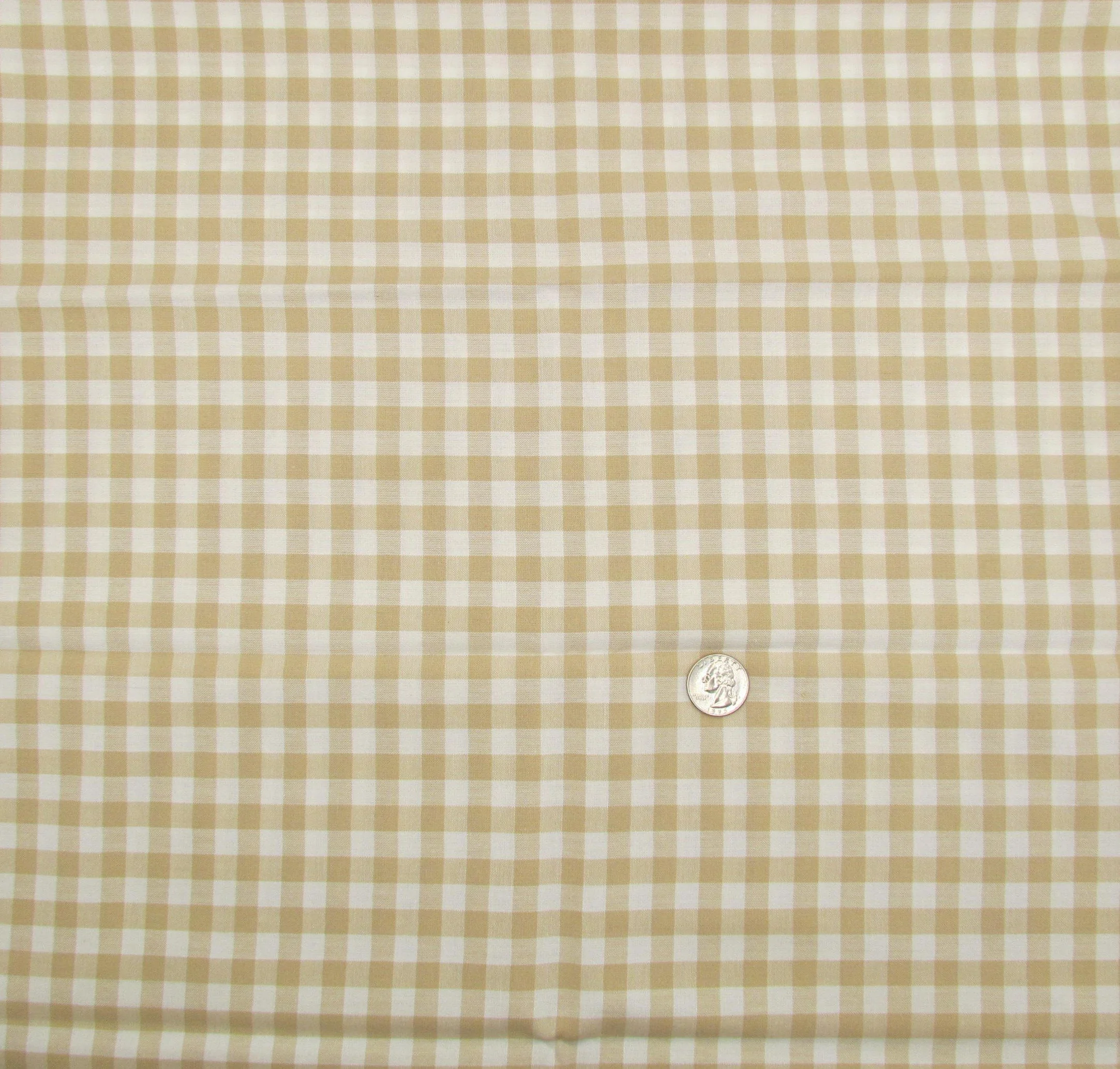 Beige and White Gingham
