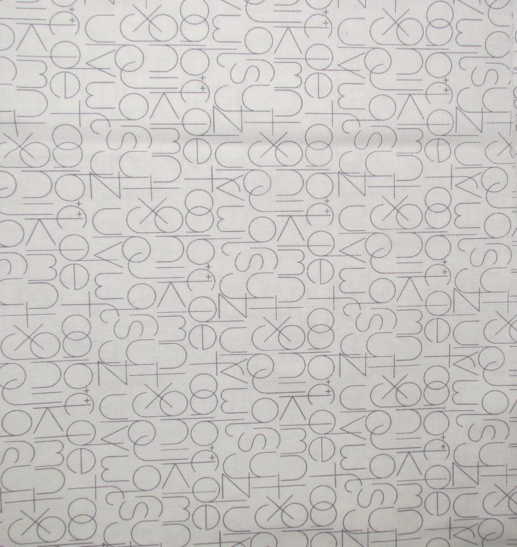 Allison Glass Enough Alphabet in Gray and White