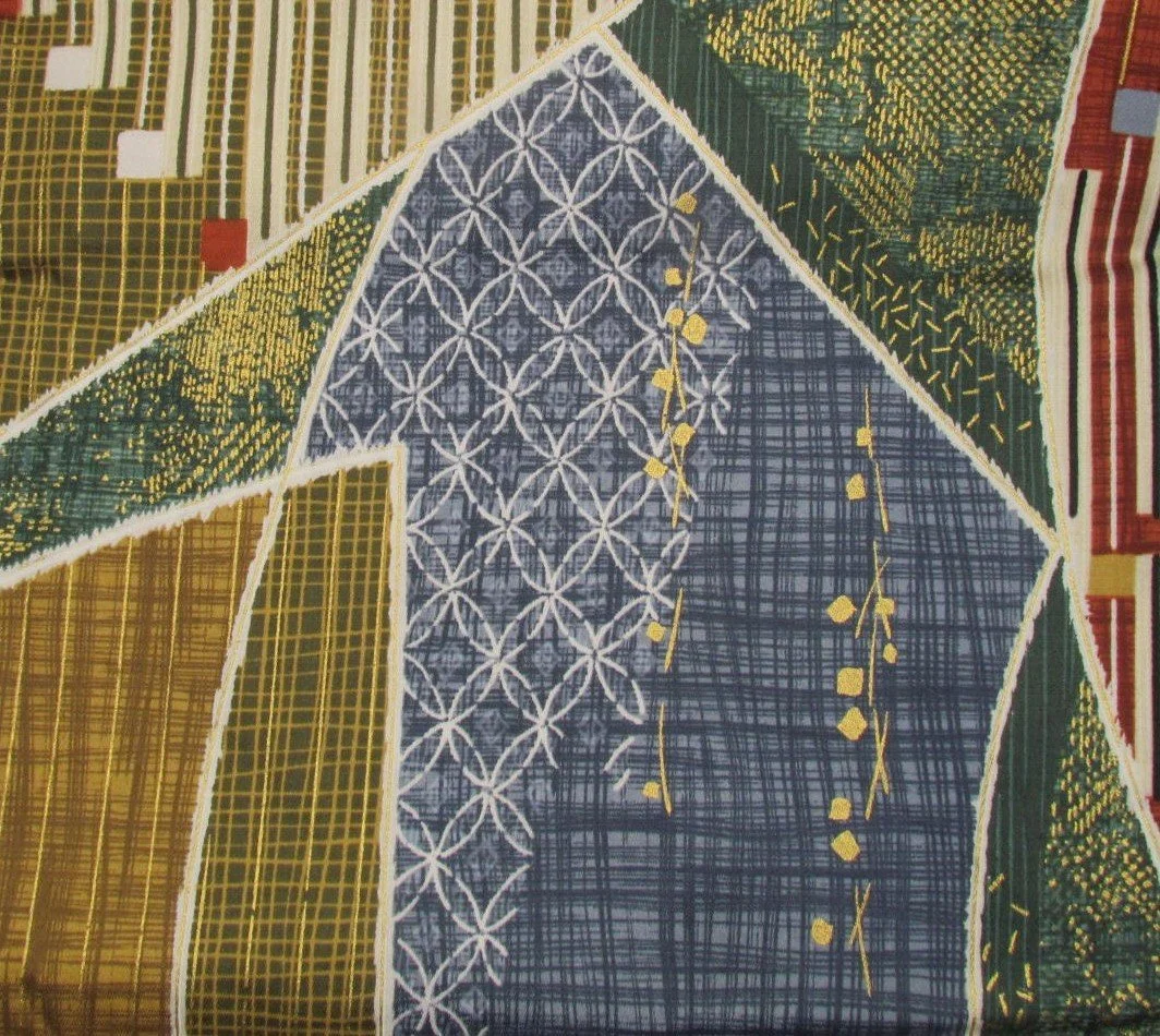 Senyo Patterned Golden Gilded Kintsugi Japanese Cotton