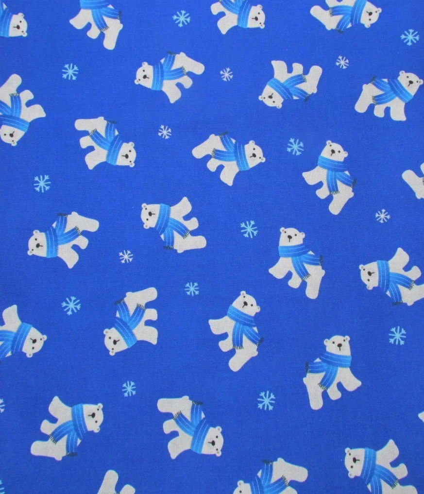 Benartex Artic Friends Polar Bear Club in Blue