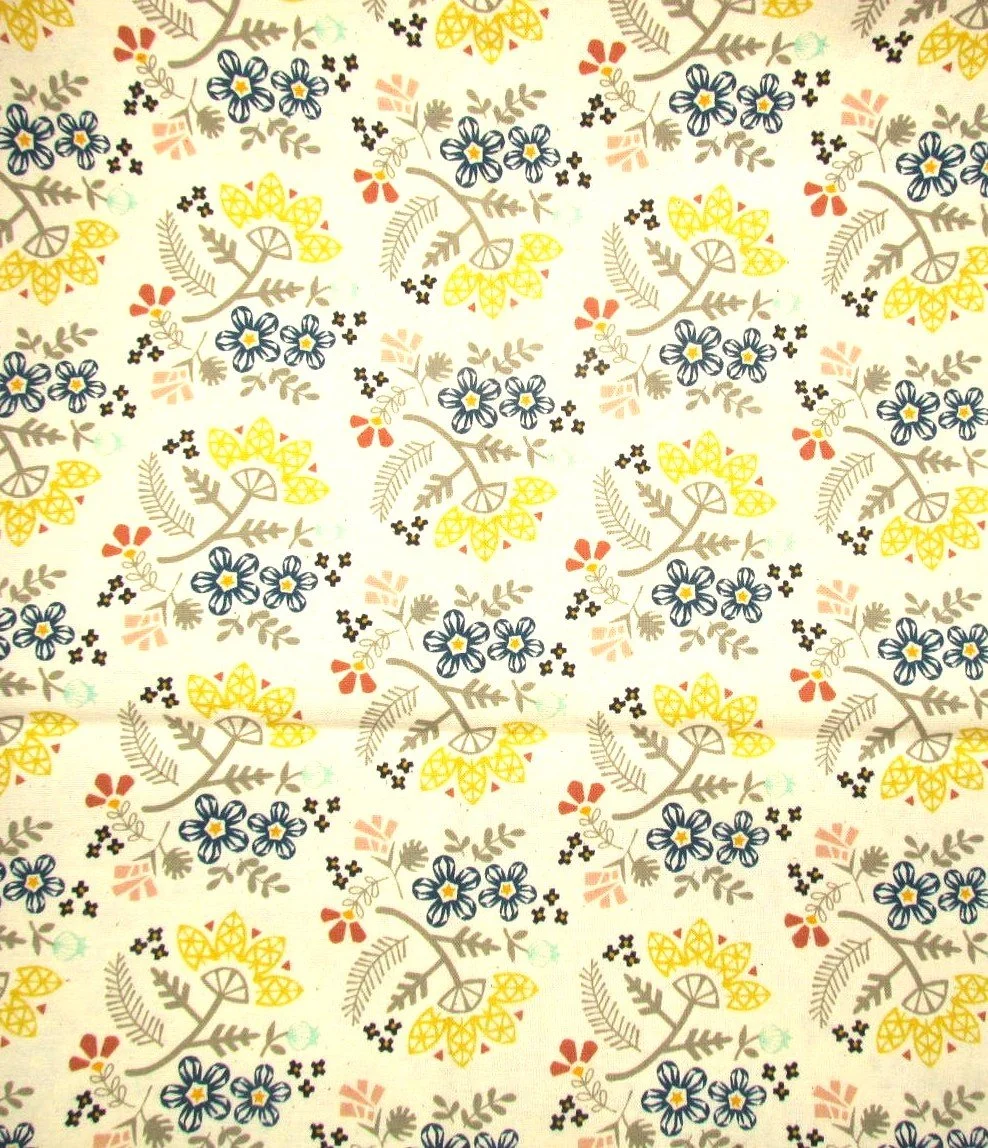 Cotton and Steel Paper Cuts Multi-colored Floral on Cream