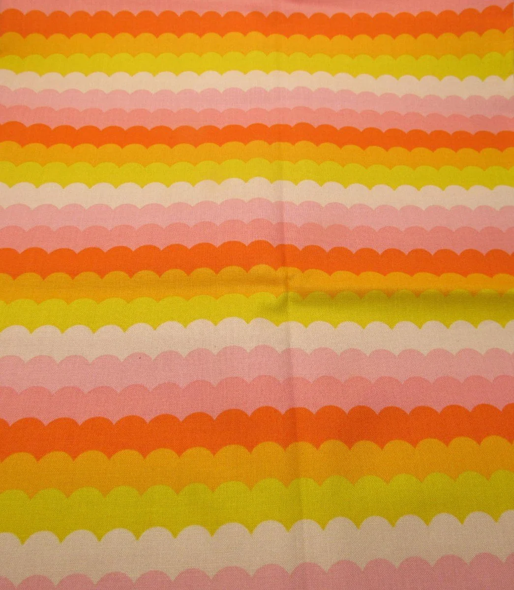 Ruby Star Poolside Scallops in Pink, Orange, and Yellow