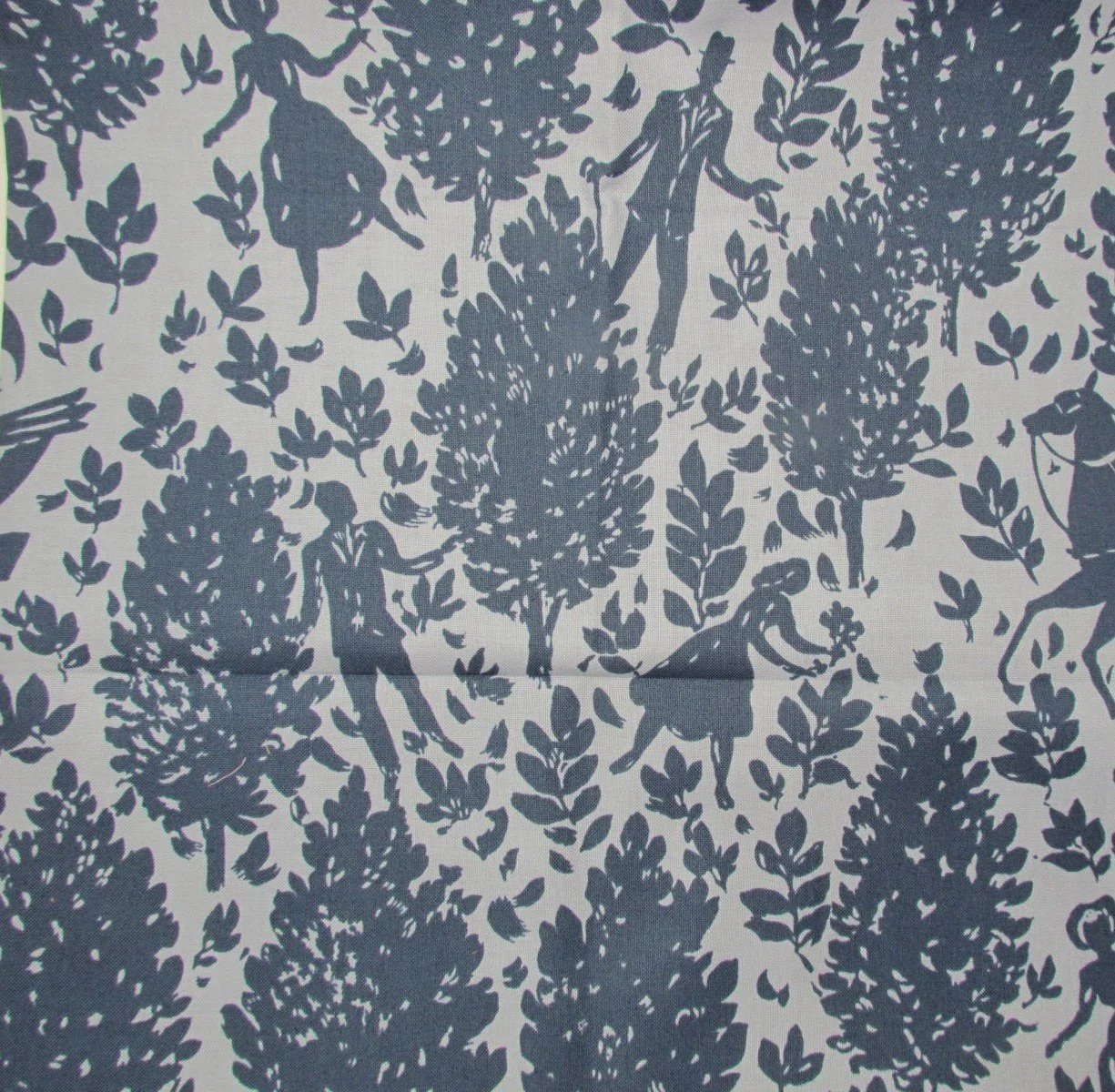 Amy Butler Cameo Folly Blue Tonal Abstract Toile