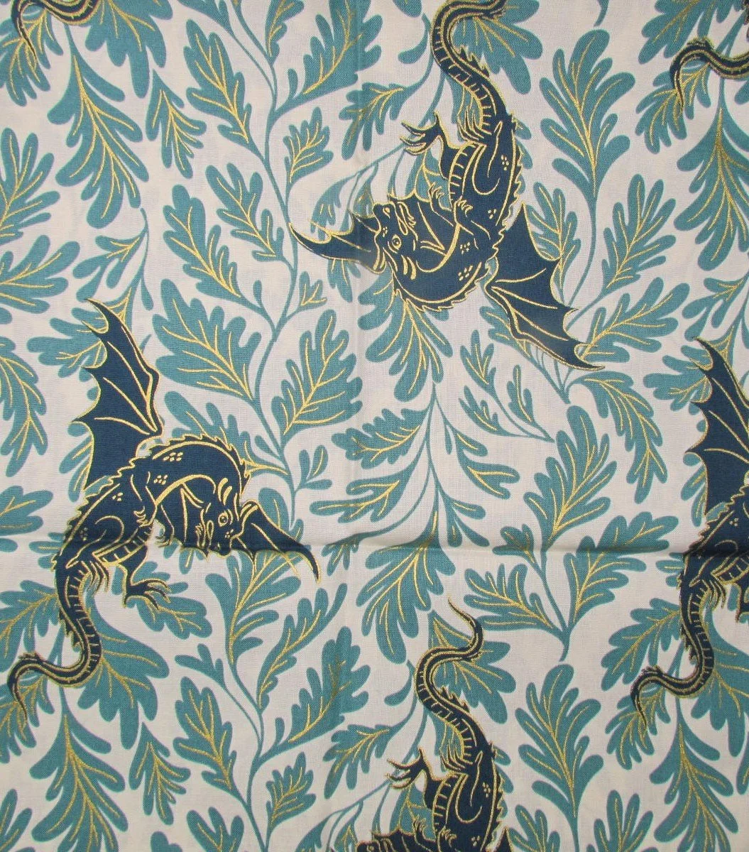 Ruby Star Fireglow Dragons in Teal, Gilded