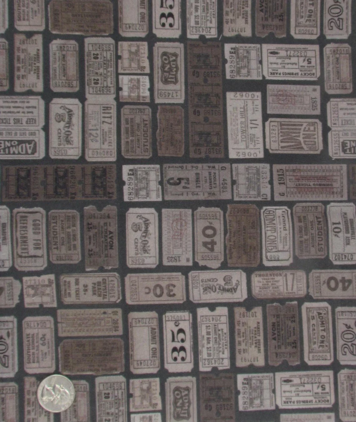 Tim Holtz Palette Tickets in Charcoal