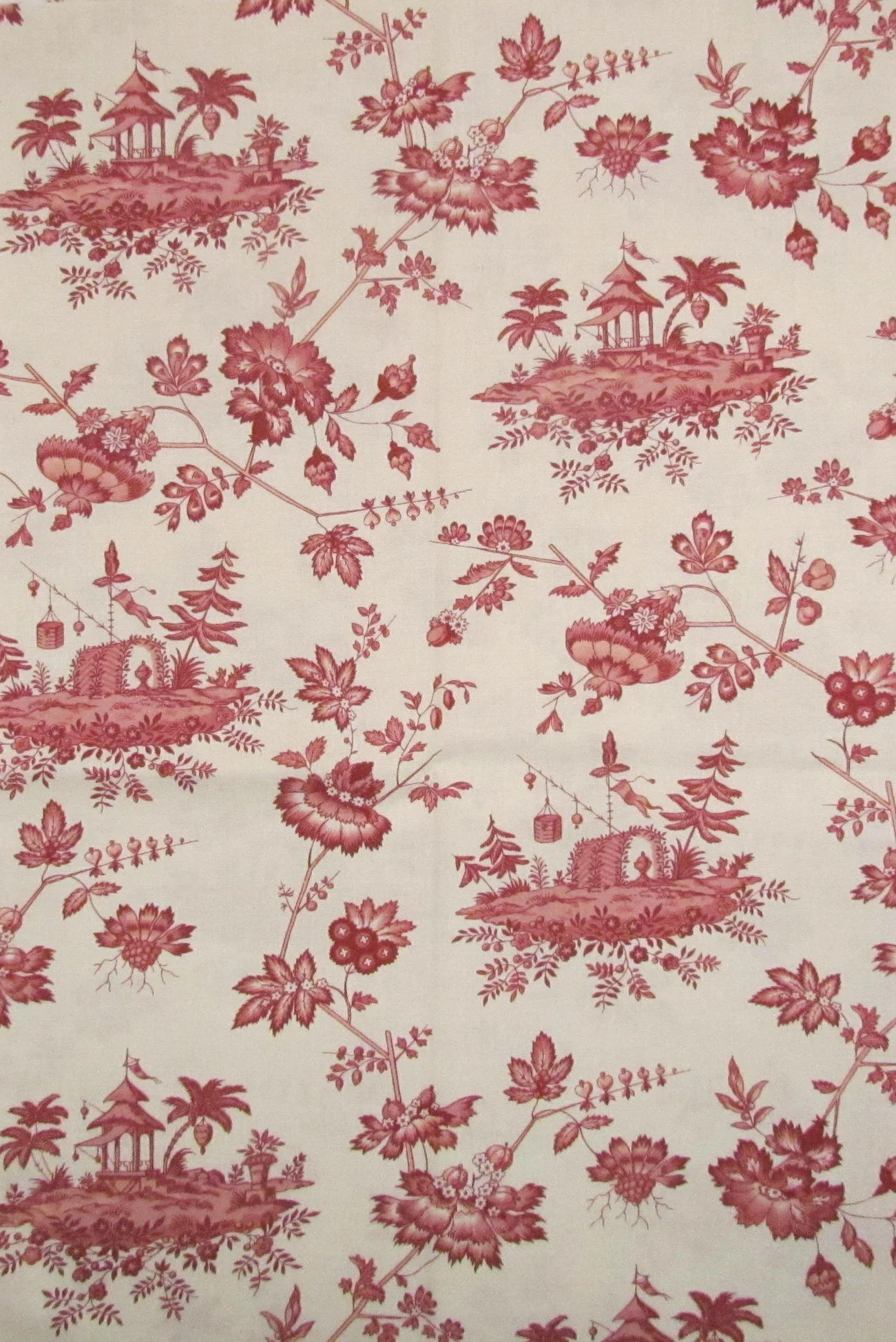 Moda French General Fleur De Paris Jardinage in Red and Pearl