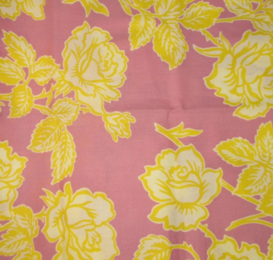 Mauve Background with Yellow and White Roses
