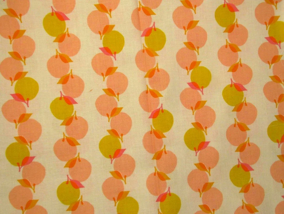 Ruby Star Juicy Oranges in Pink on Cream