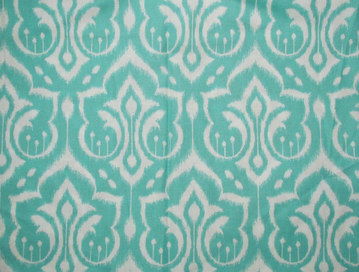 Ikat Damask in Sea Glass
