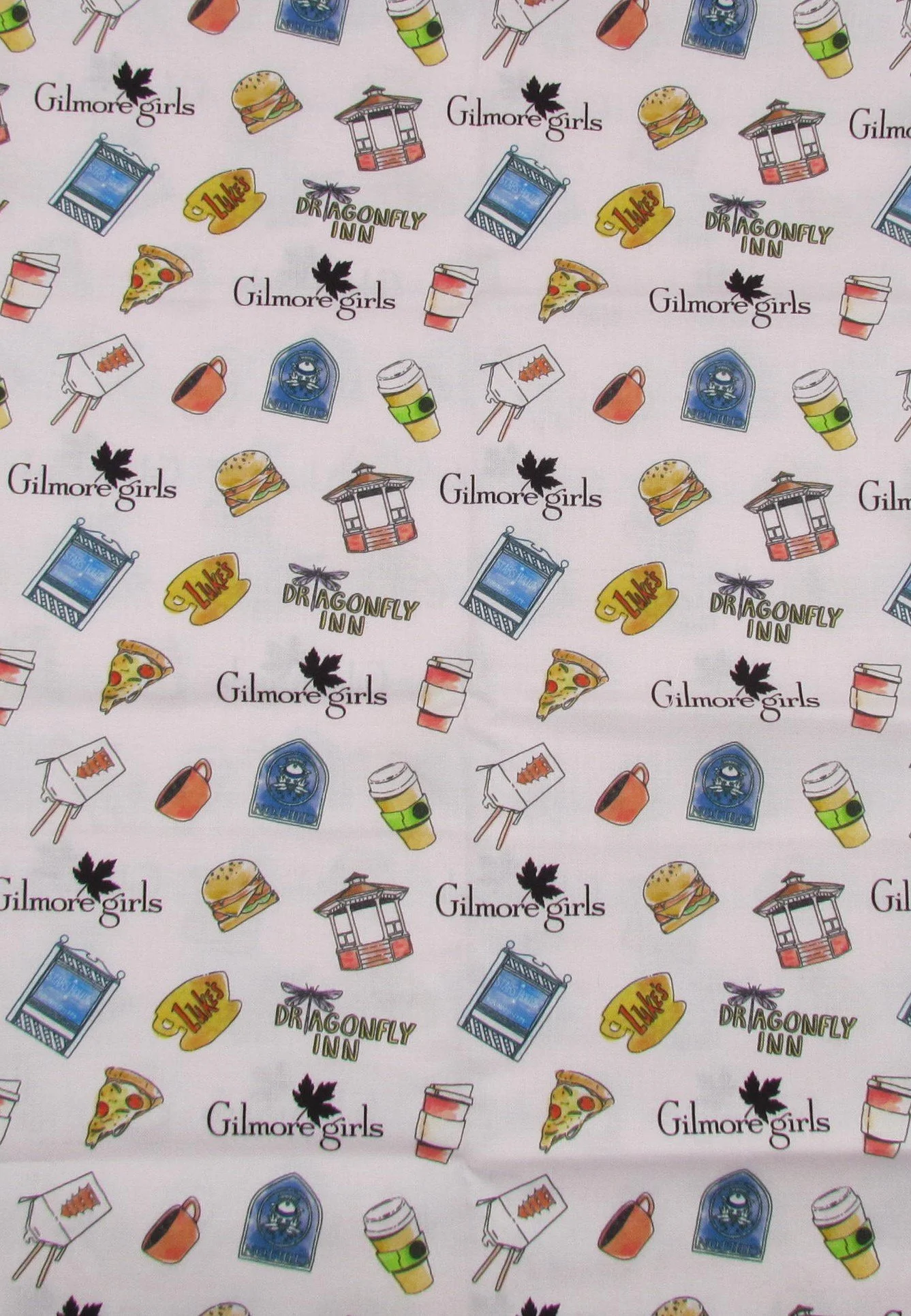 Gilmore Girls Themed Fabric on Pink