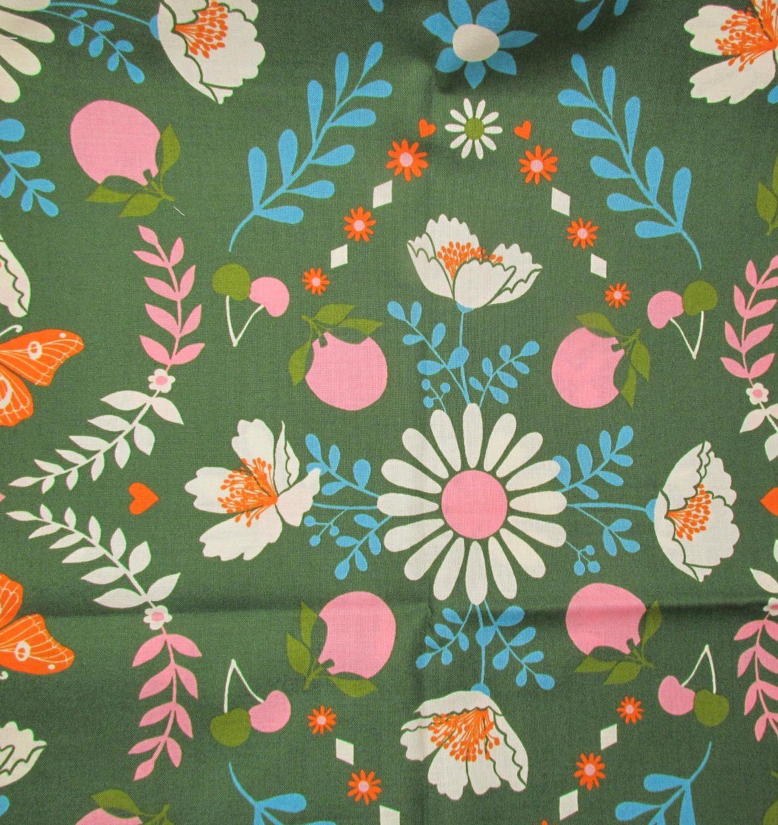 Ruby Star Juicy Floral Print on Green