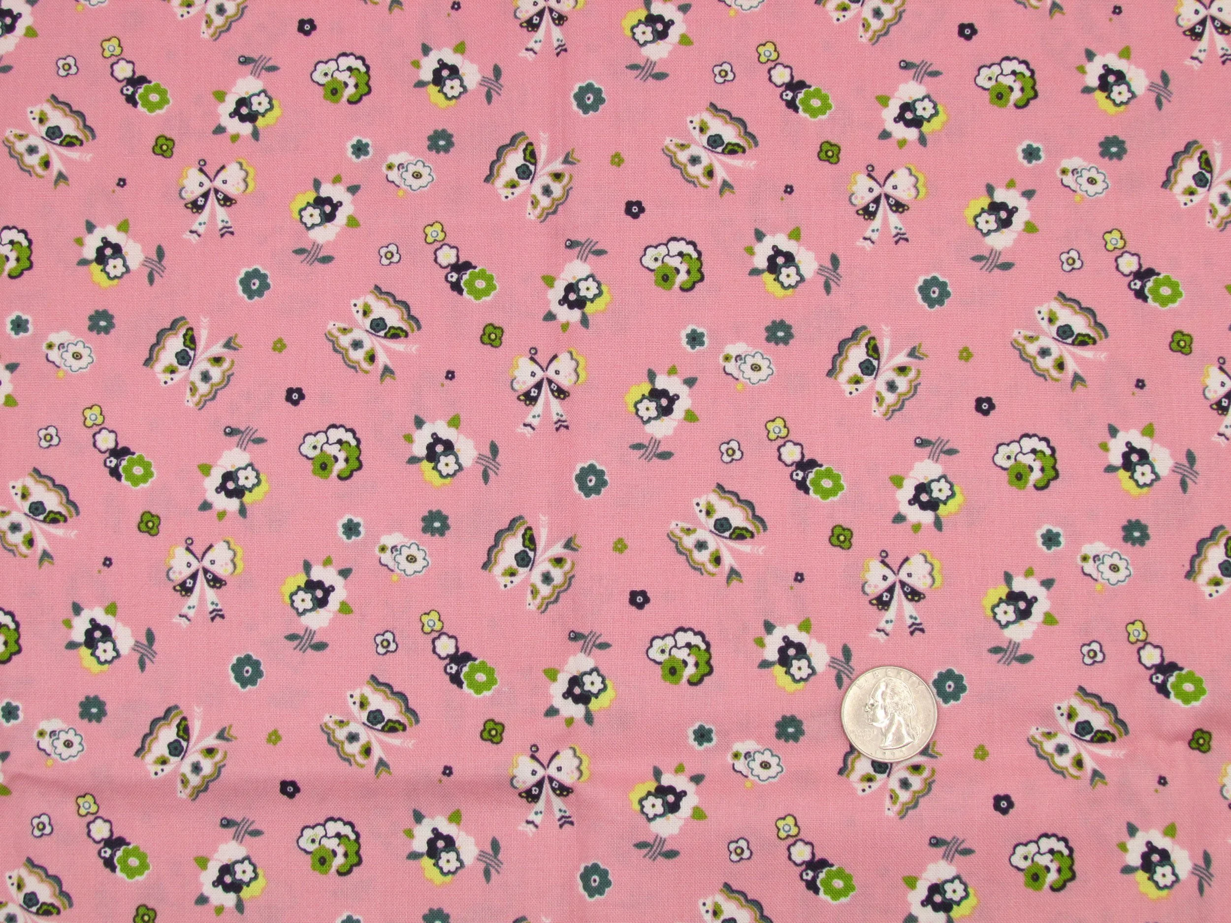 The Carnaby Collection Fluttering Florals on Pink