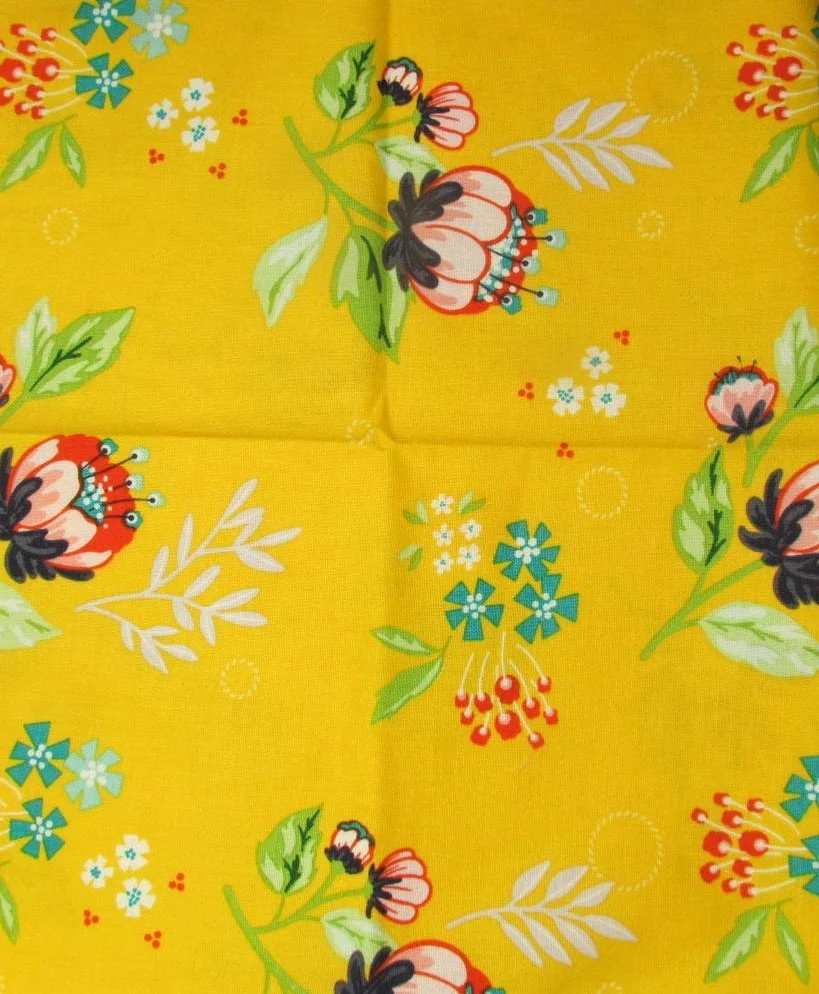 Riley Blake Bright Yellow Floral Print