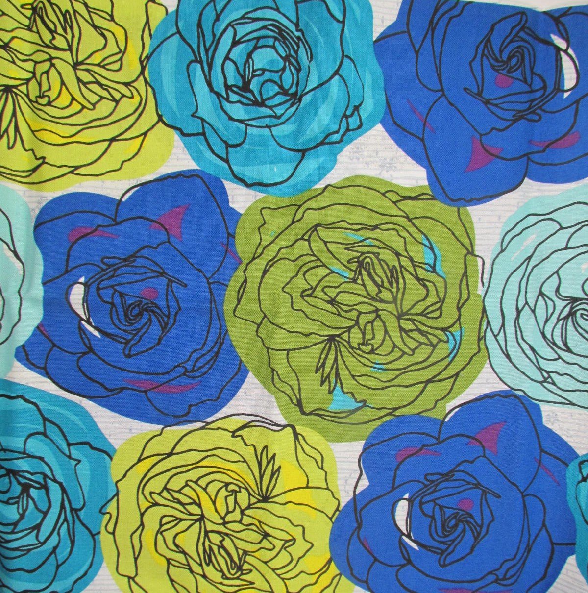 Natalie Barnes Bold Roses Blues and Greens