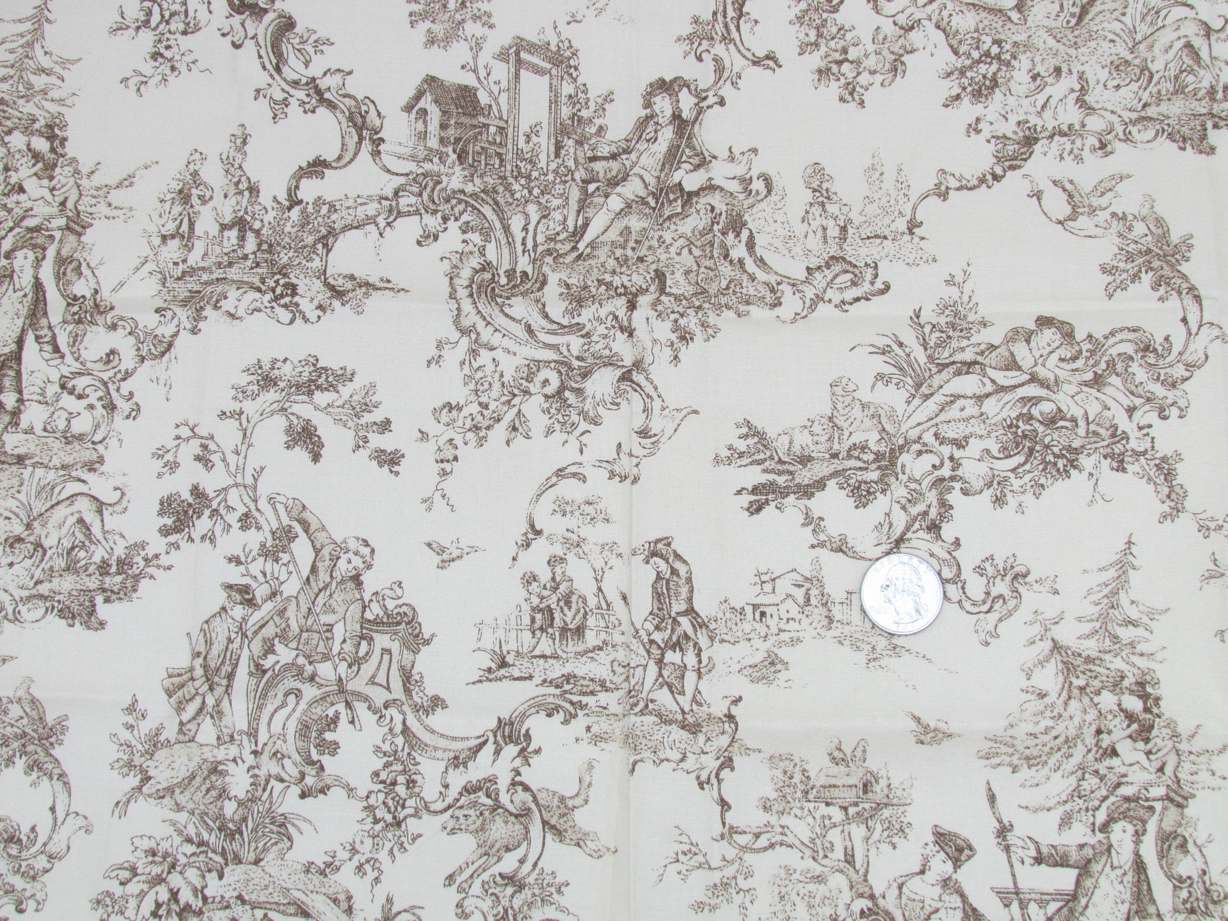 Classic Brown and Cream Toile