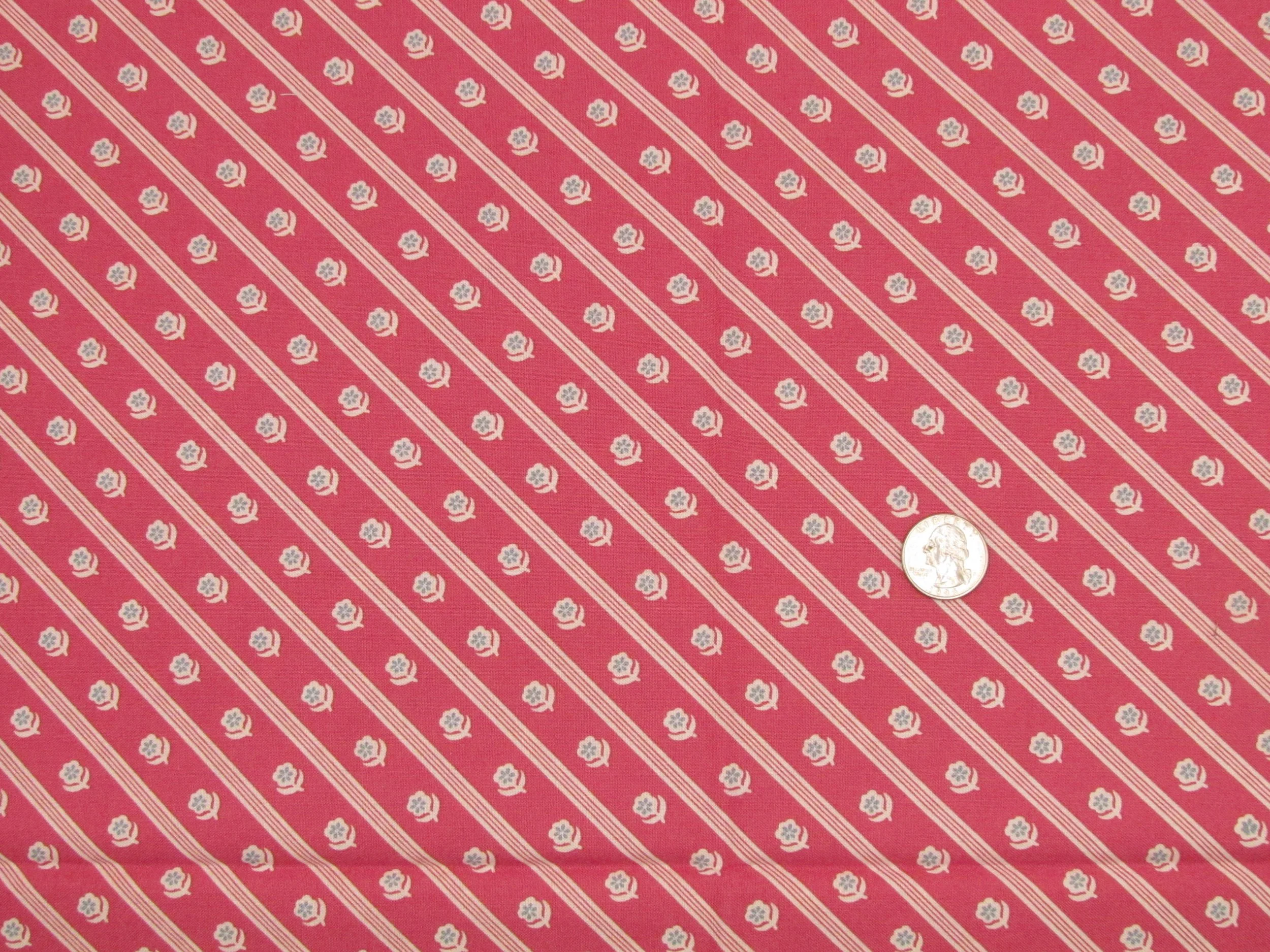 Riley Blake Jane Austen Sense and Sensibility Mrs.Jennings Rose Floral Stripe