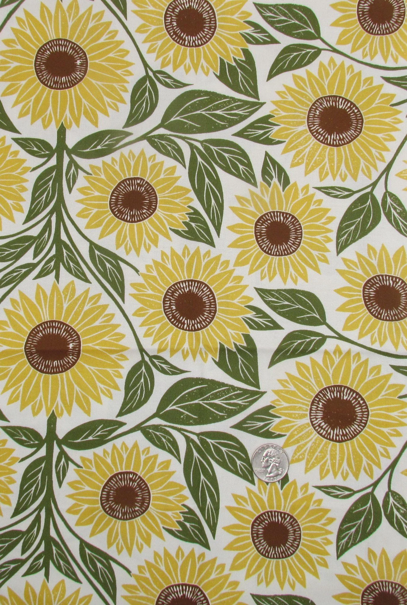 Moda Garden Series Sunflower in Cream