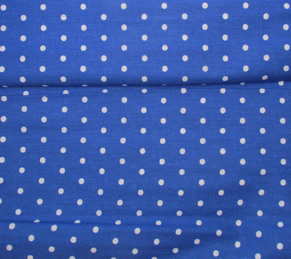 White Polka Dots on Royal Blue