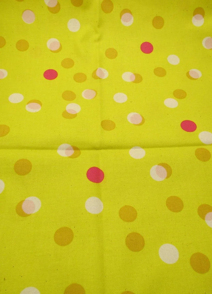 Cotton and Steel Jubilee Polka Dots in Lime Green