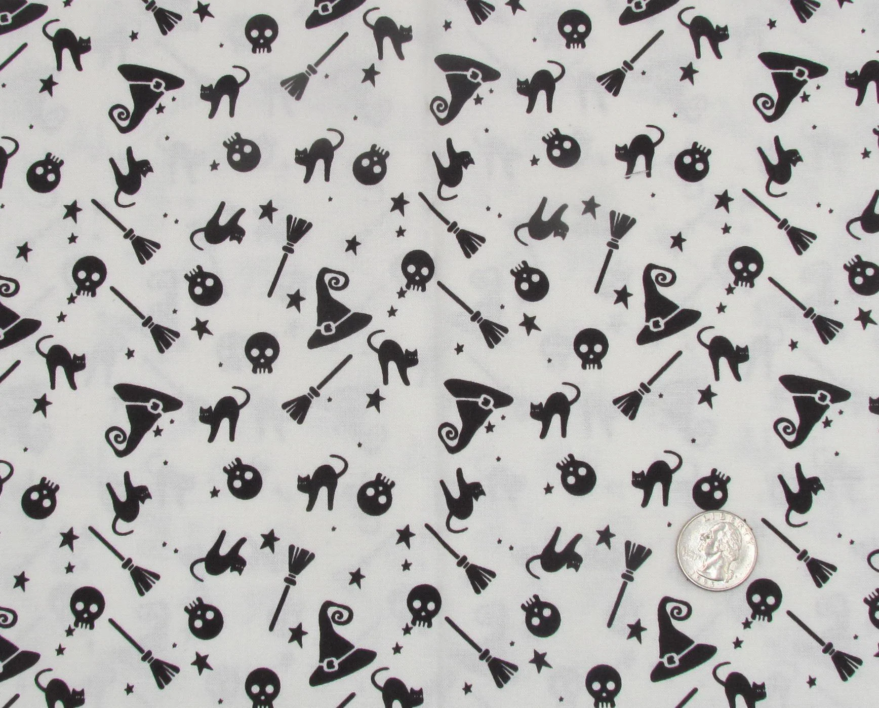 Riley Blake Hey Bootiful Witch Icons on White