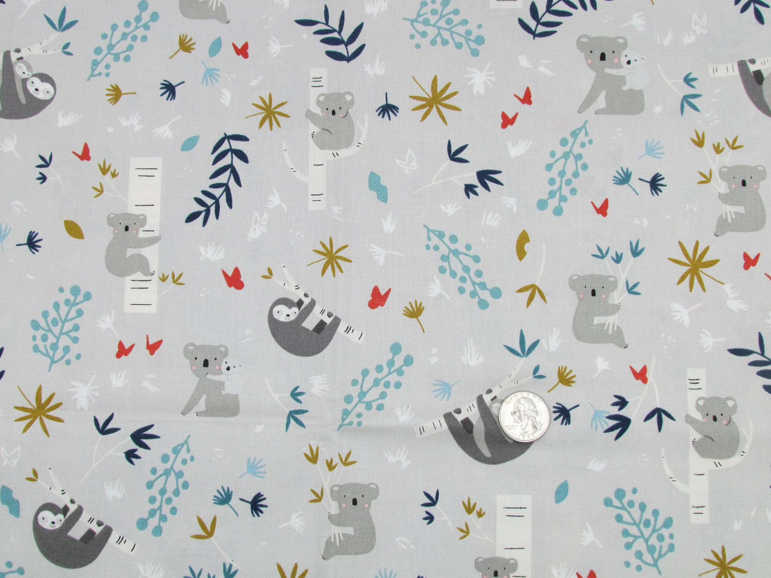 Riley Blake Joey Sloth in Gray