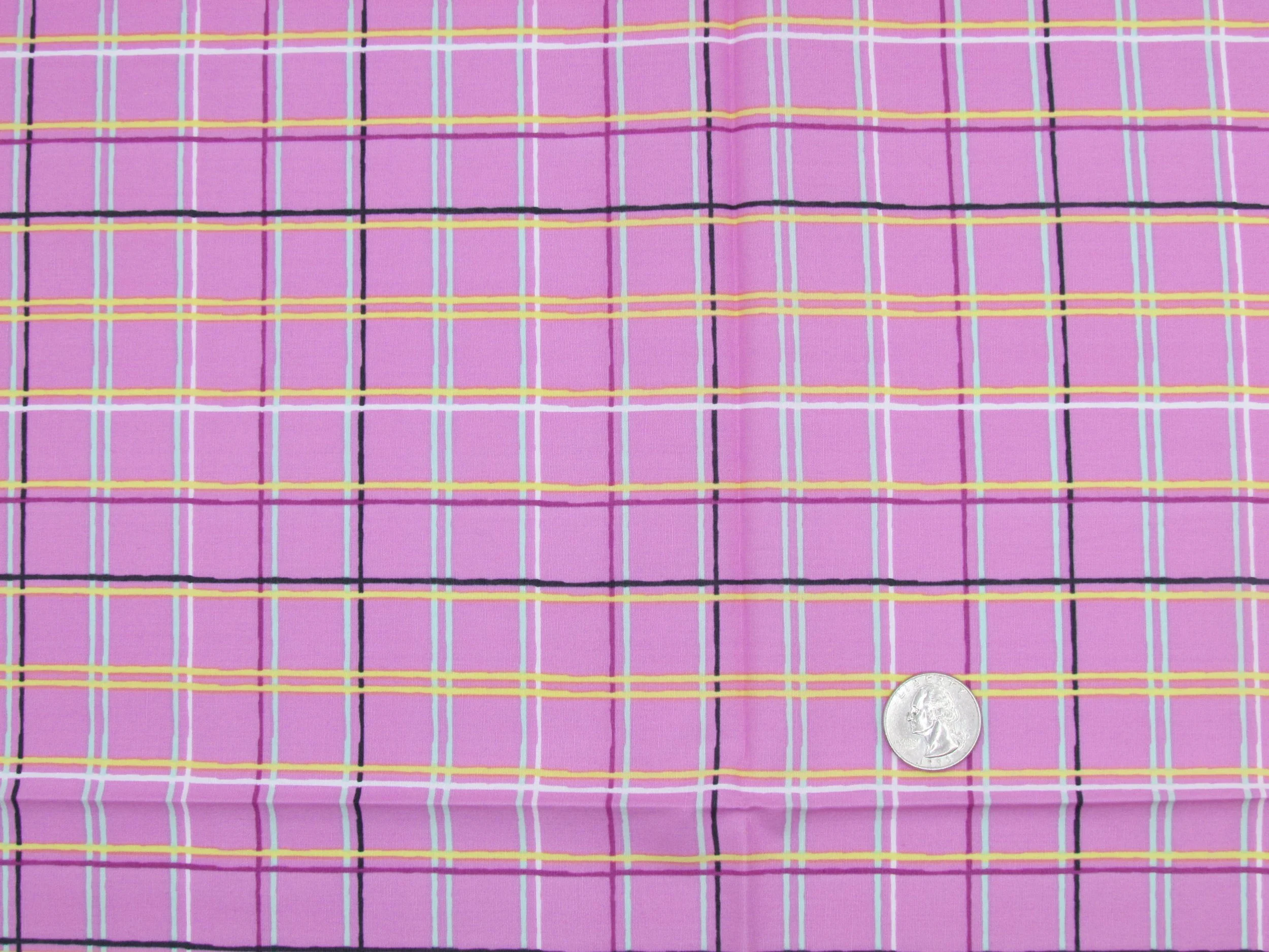 Art Gallery Fabrics Playing Pop Plaid Beat Grape