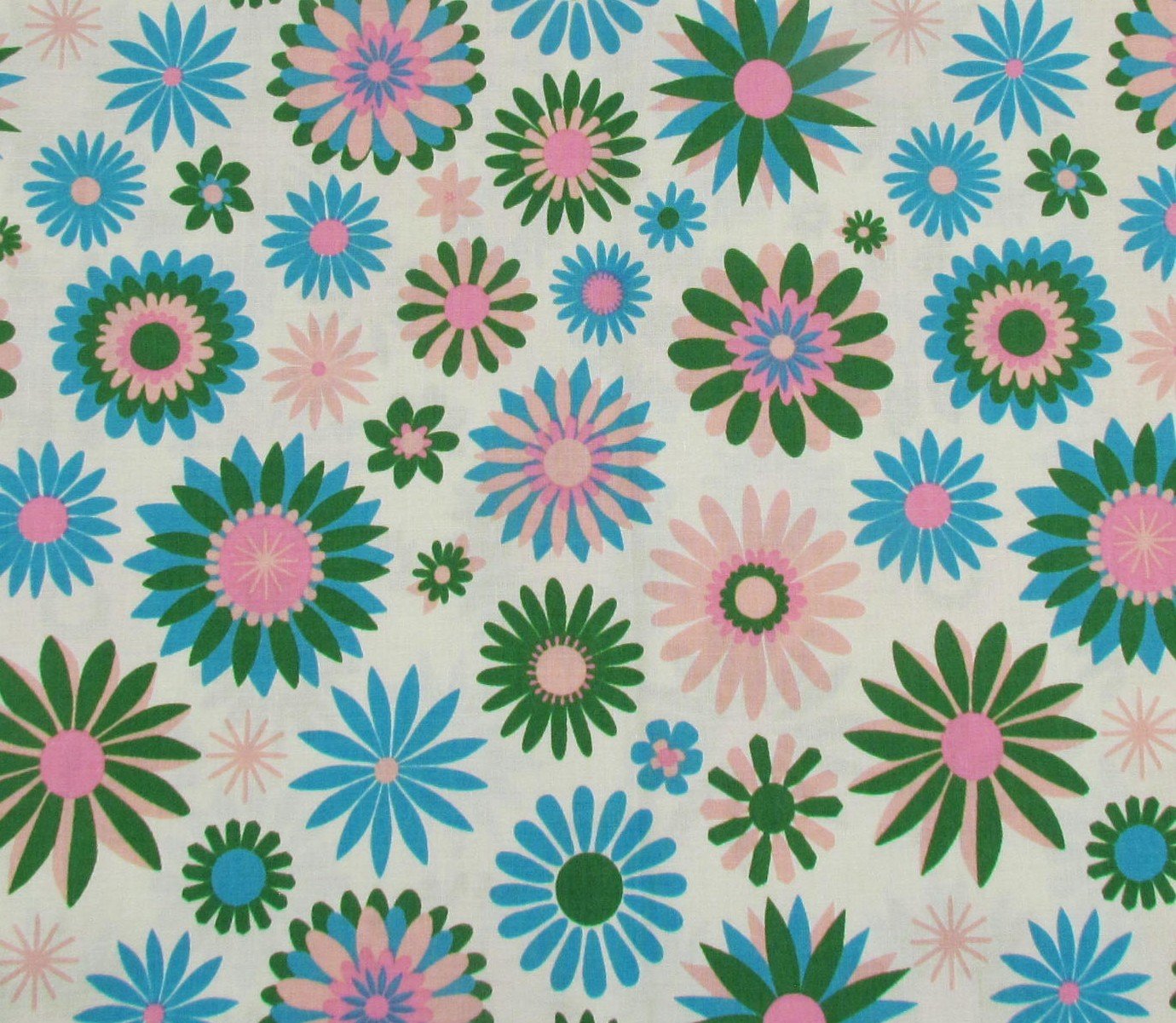 Ruby Star Carousel Kaleidoscope Green, Pink, and Blue on Natural