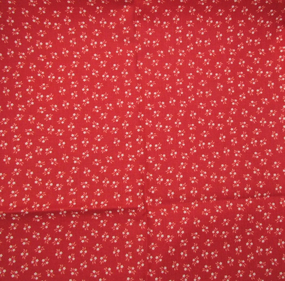 Riley Blake Berry & Sage Micro Floral on Red