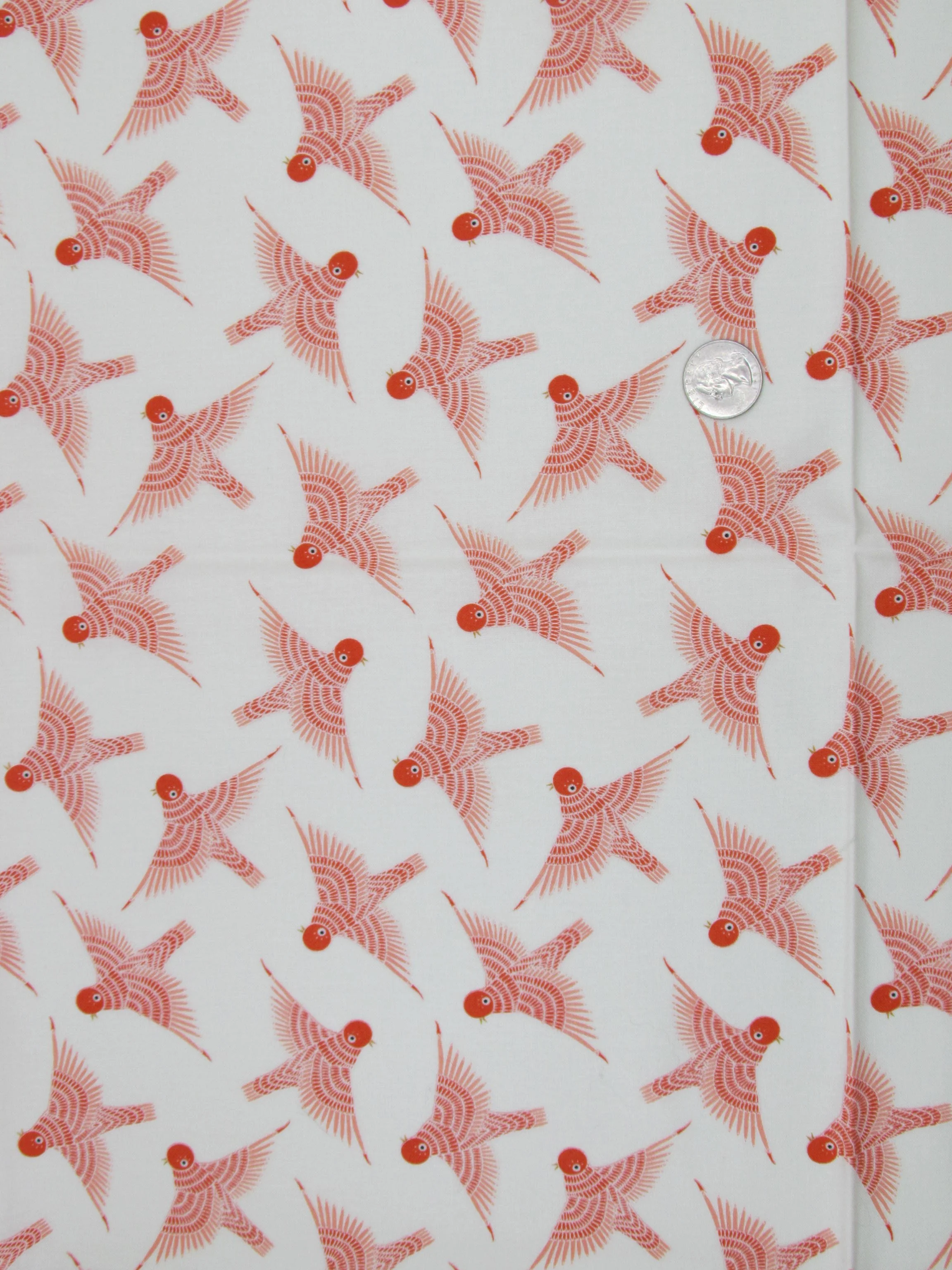 Moda Gingerber Birdsong Birds in Flight Cardinal in Red