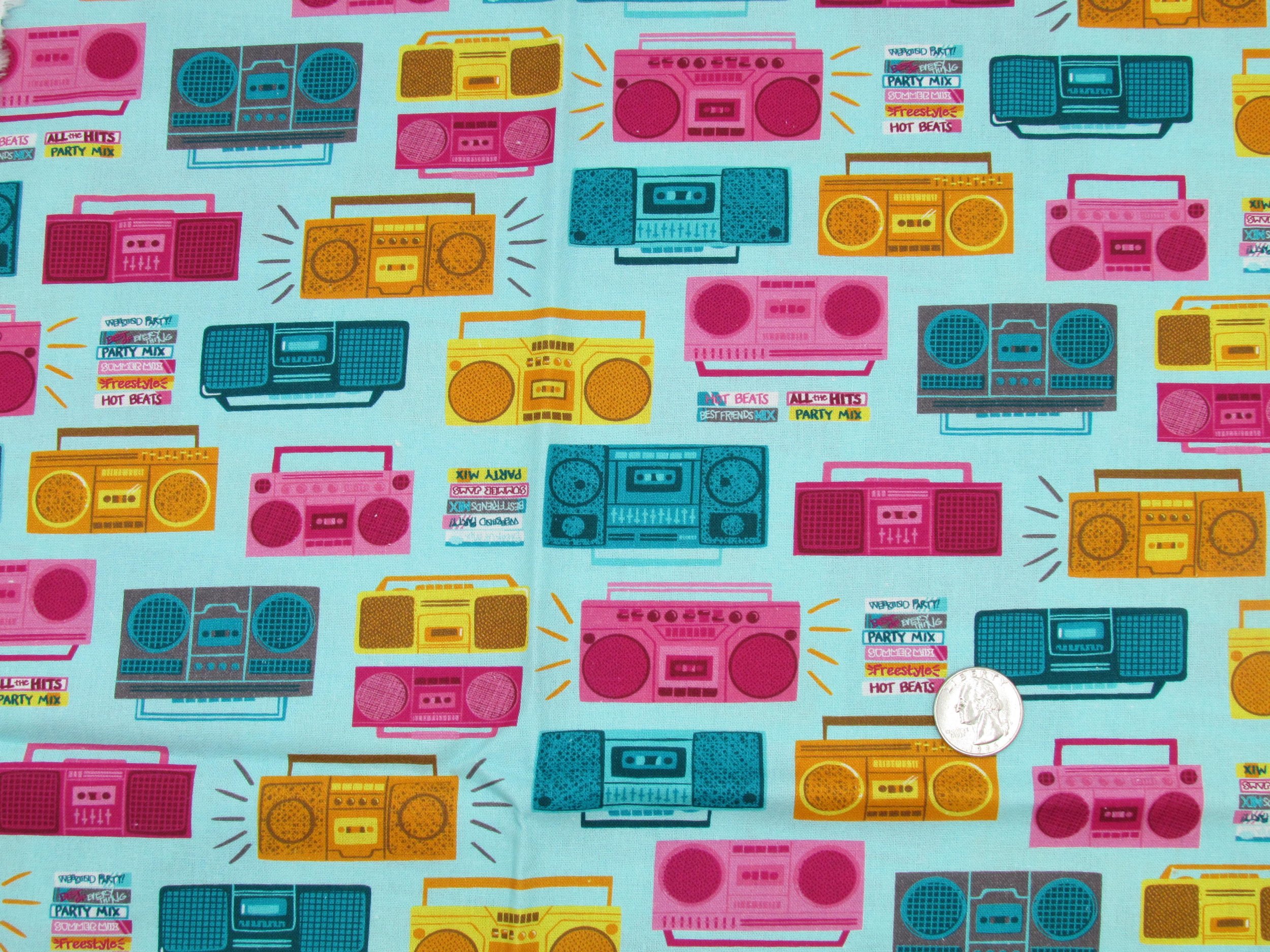 Camelot Fabrics Boombox in Pale Blue