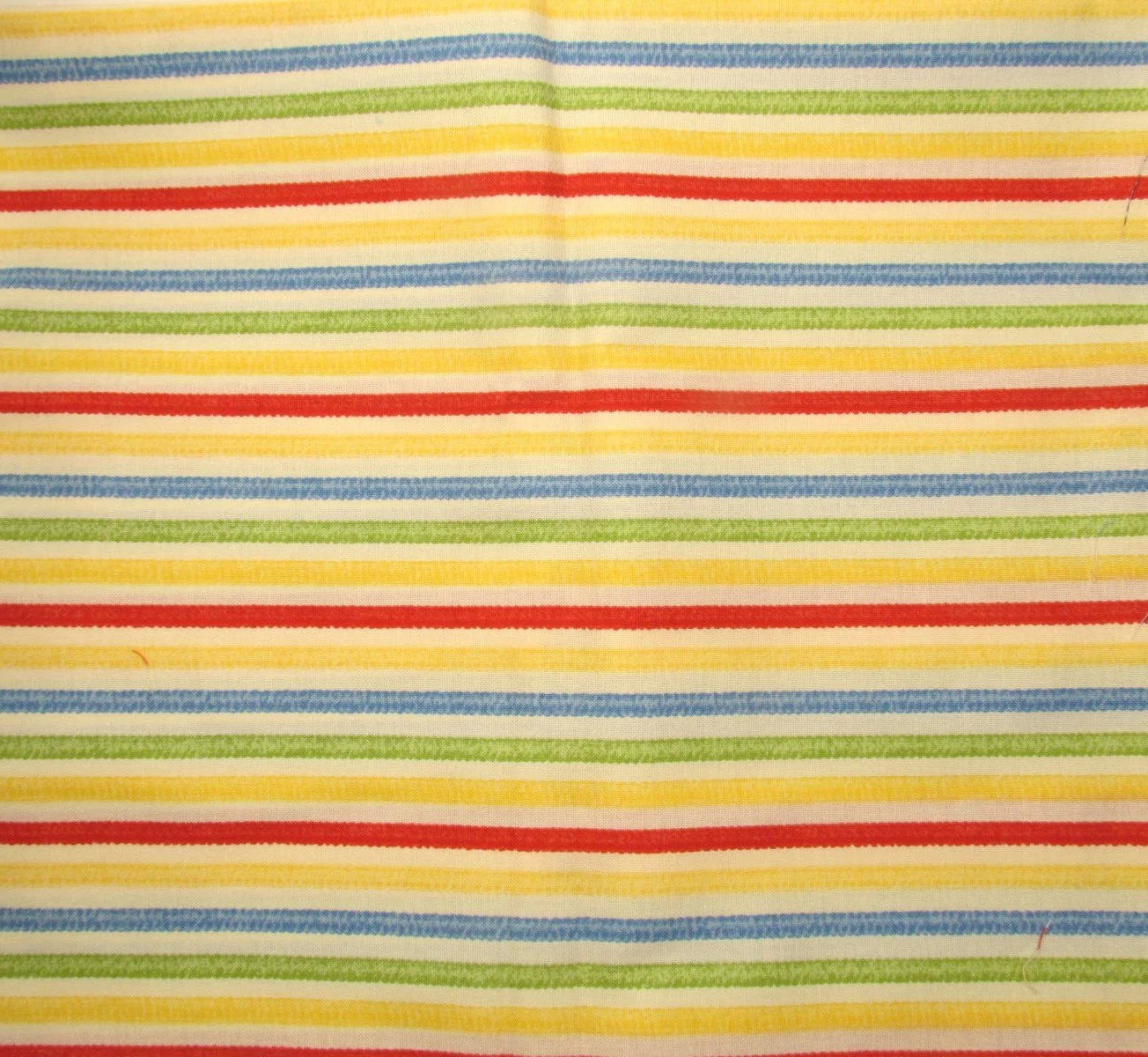 Primary Stripes on White with Red, Yellow, Blue, and Green