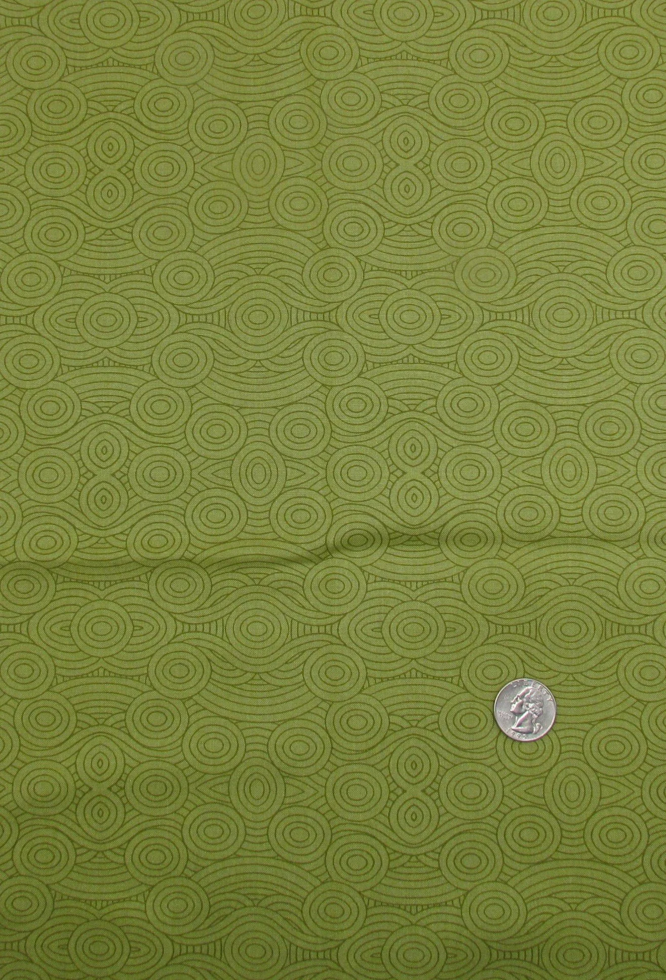 Moda Gingerber The Henhouse Clouds in Avocado