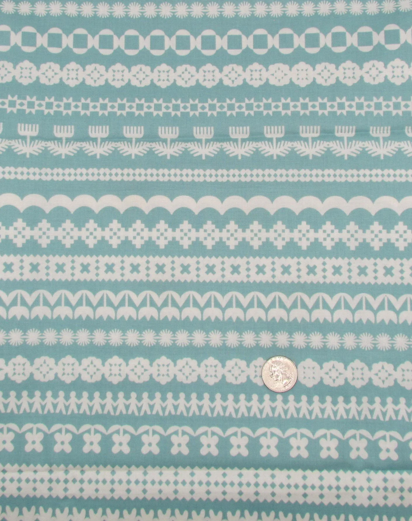 Ruby Star Paper Cuts on Light Teal