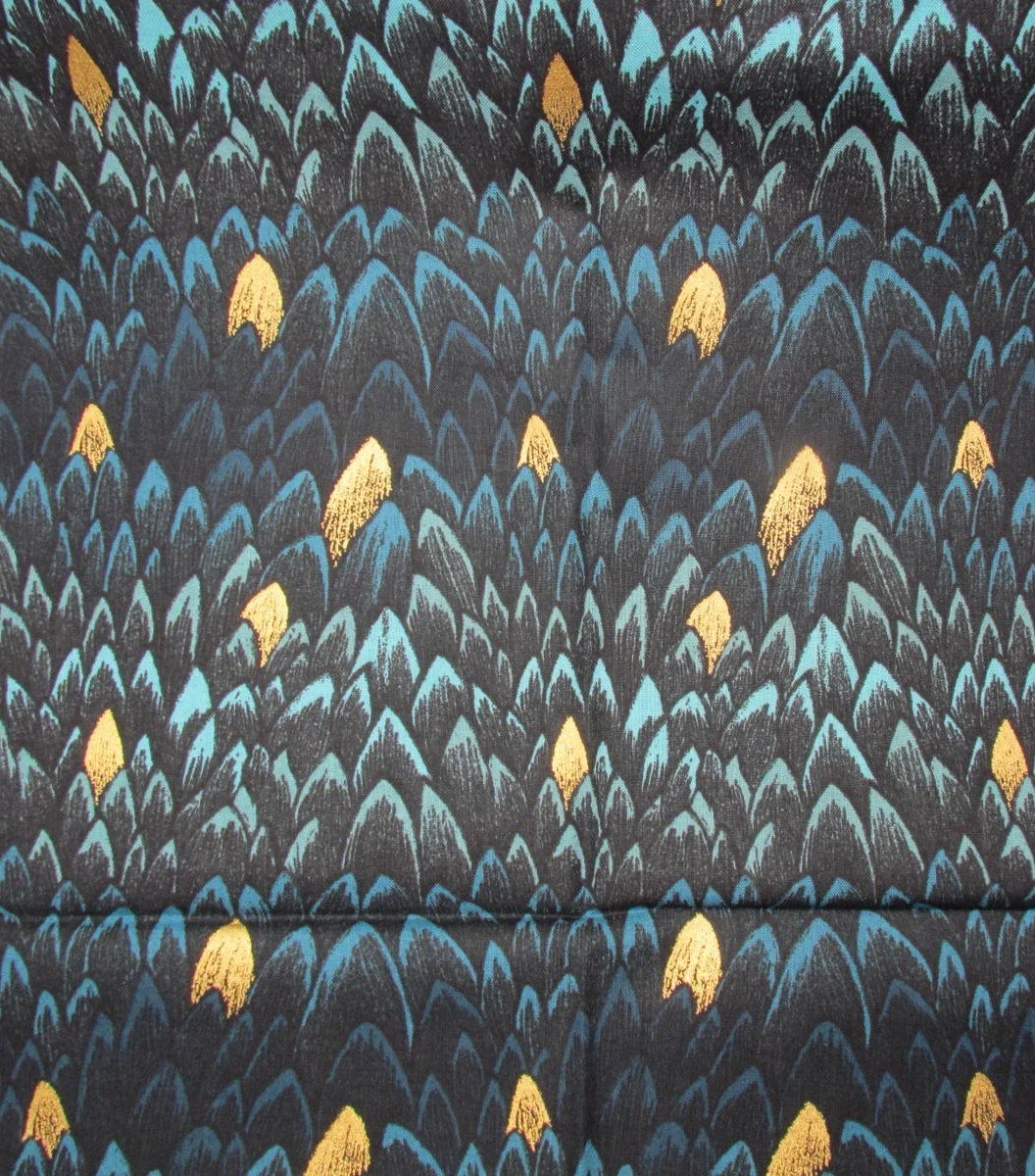 Ruby Star Fireglow Dragon Wing in Black and Blue, Gilded
