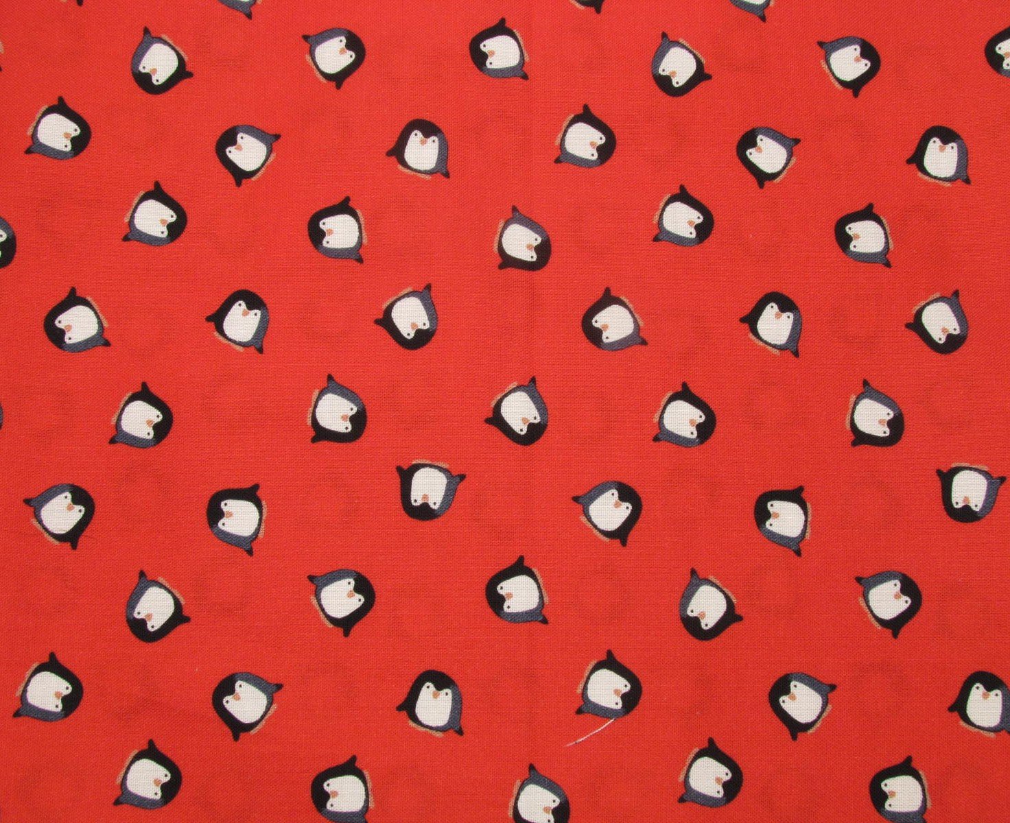 Benartex Playful Penguins in Red
