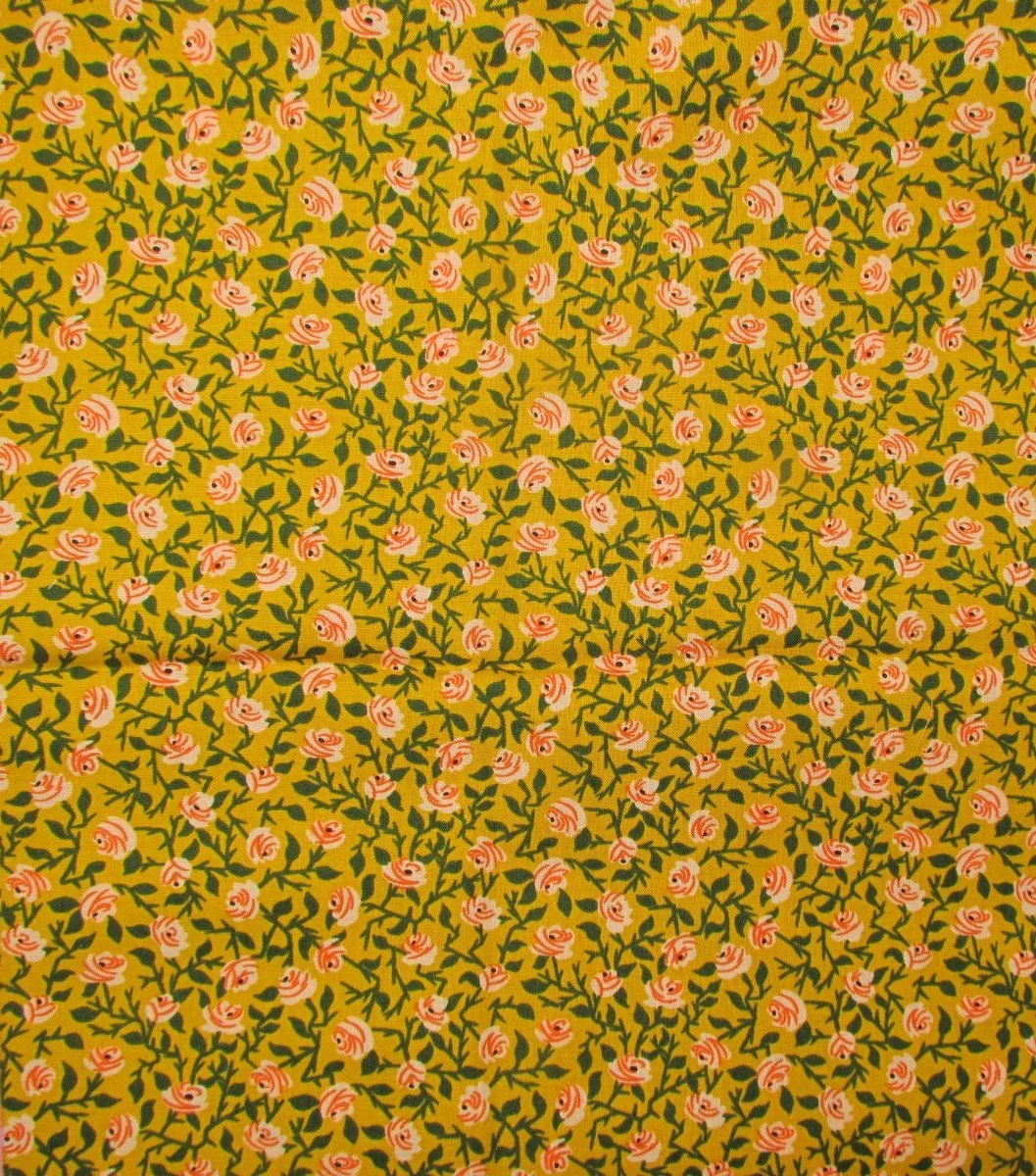 Ruby Star Tiny Frights Roses on Mustard