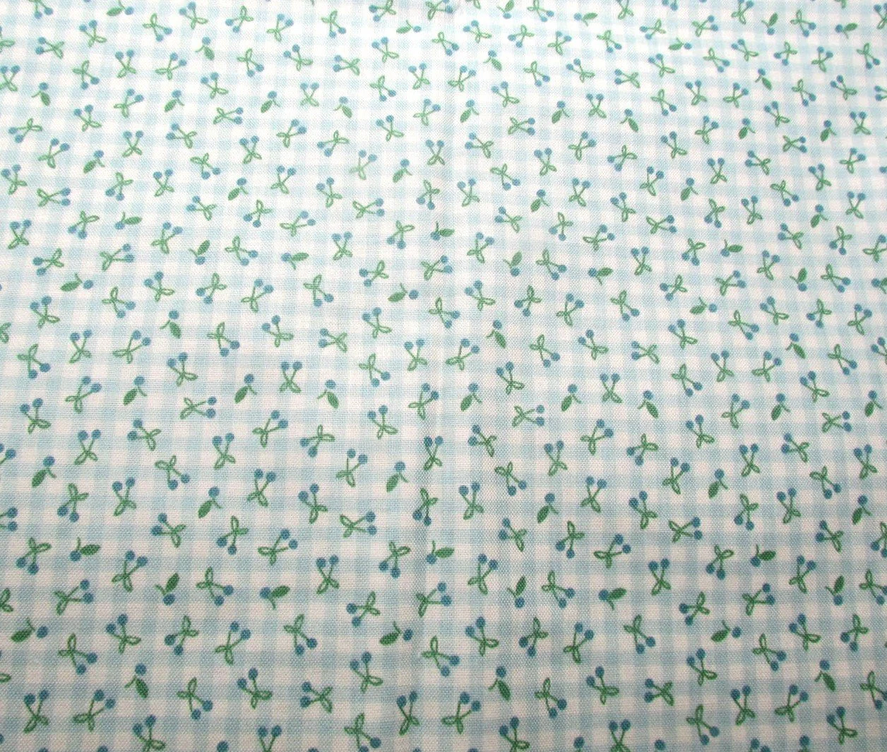 Poppie Cotton Farmhouse Fancy Cherry Pie in Pastel Aqua Gingham