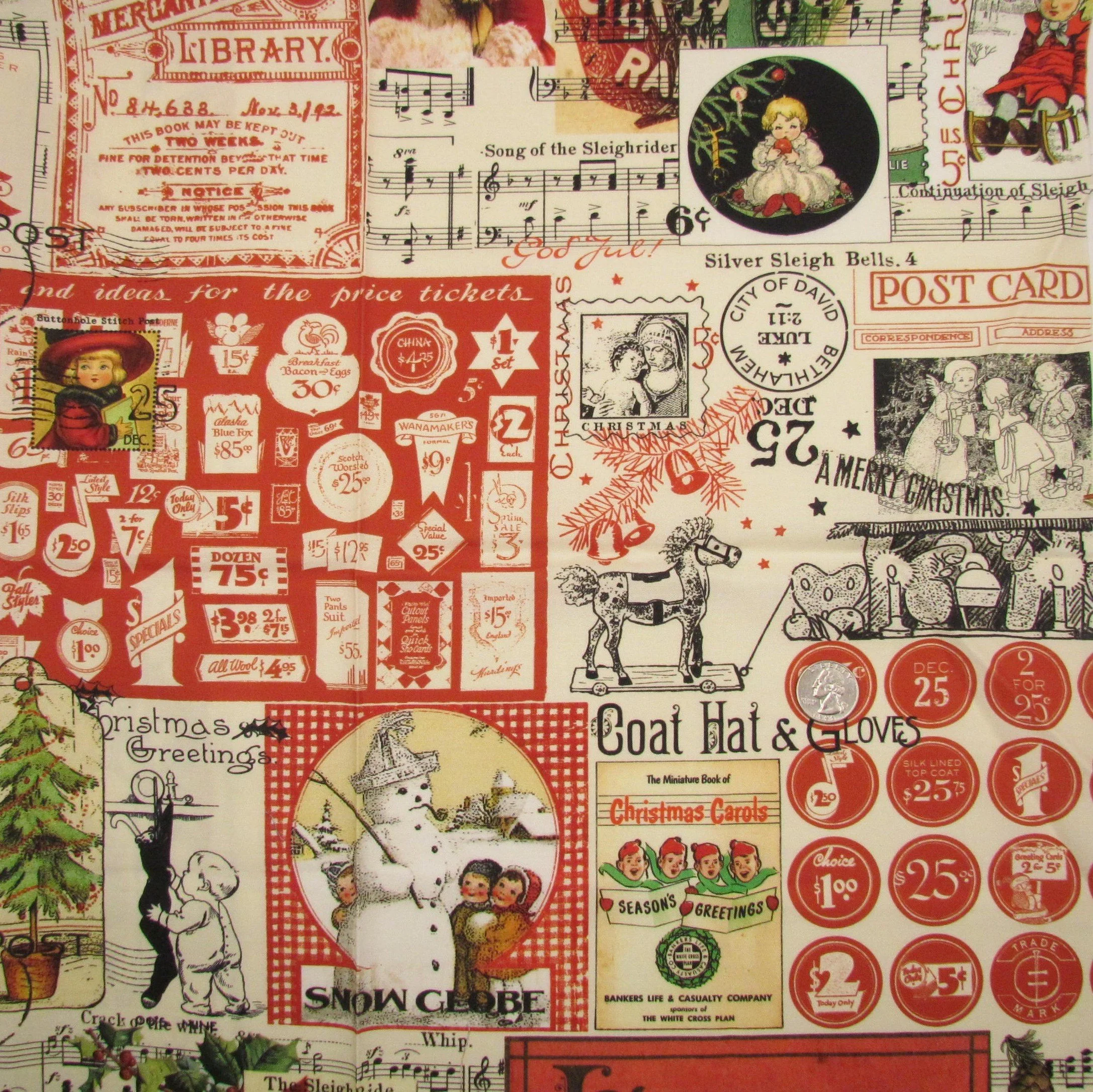 Riley Blake J. Wecker Frische Classic Christmas Collage Parchment