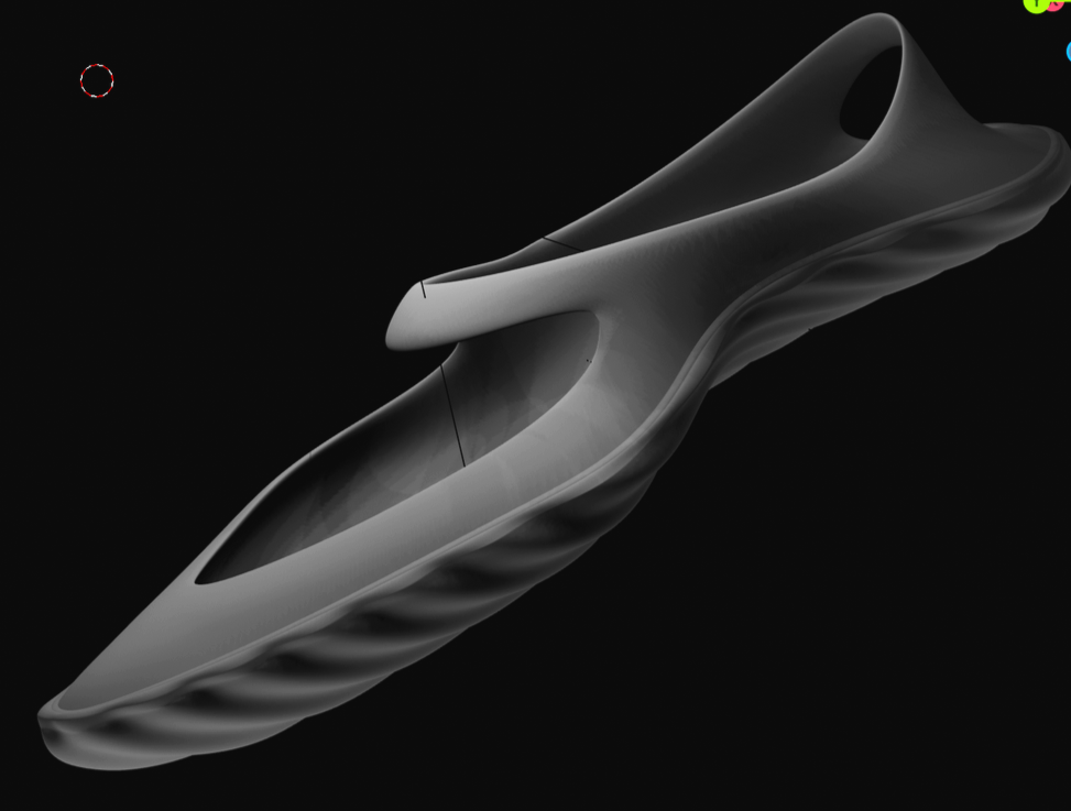 3D design of the 3D printed ballet shoes