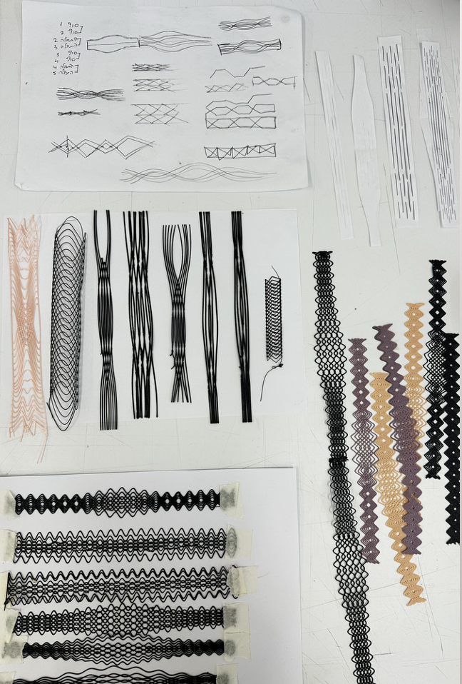 3D printed structures exploration as part of a strap design research